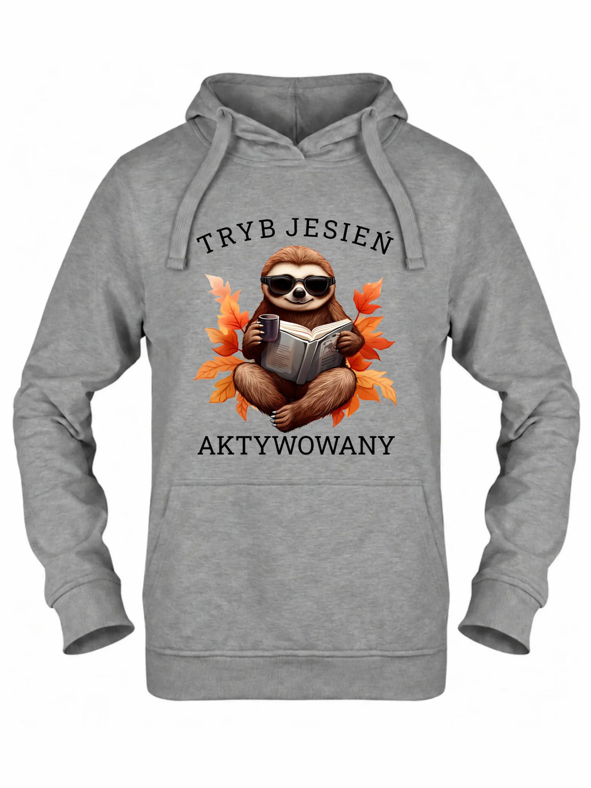 Bluza damska z kapturem jesienna - Leniwiec - Tryb jesień aktywowany JS23