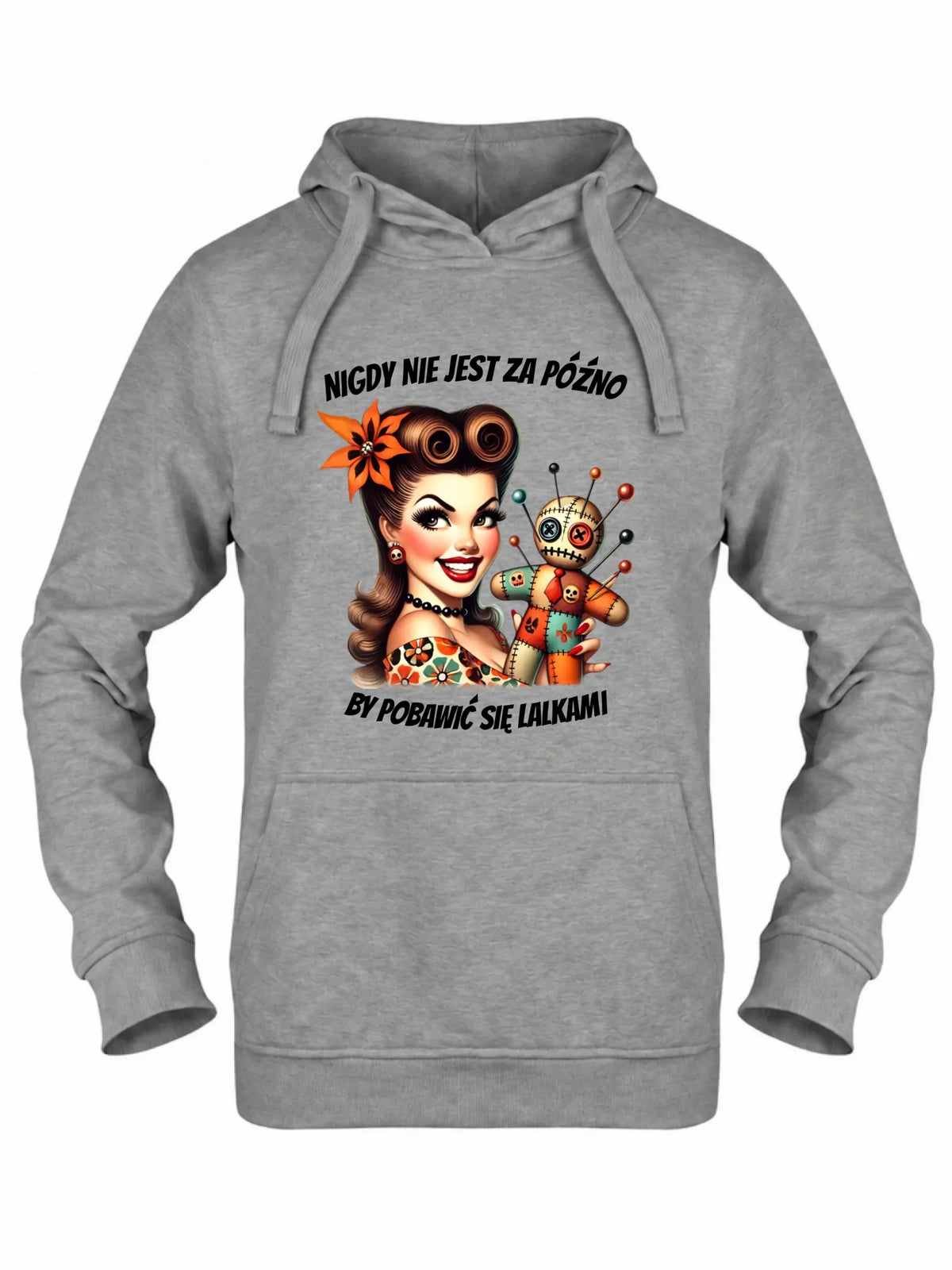 Bluza damska z kapturem - Laleczka Voodoo retro DZ21