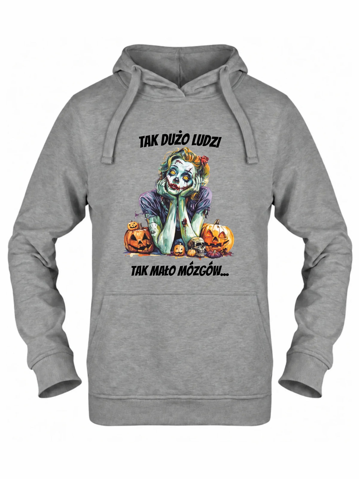 Bluza damska z kapturem na Halloween - Zombie - Tak mało mózgów HL31