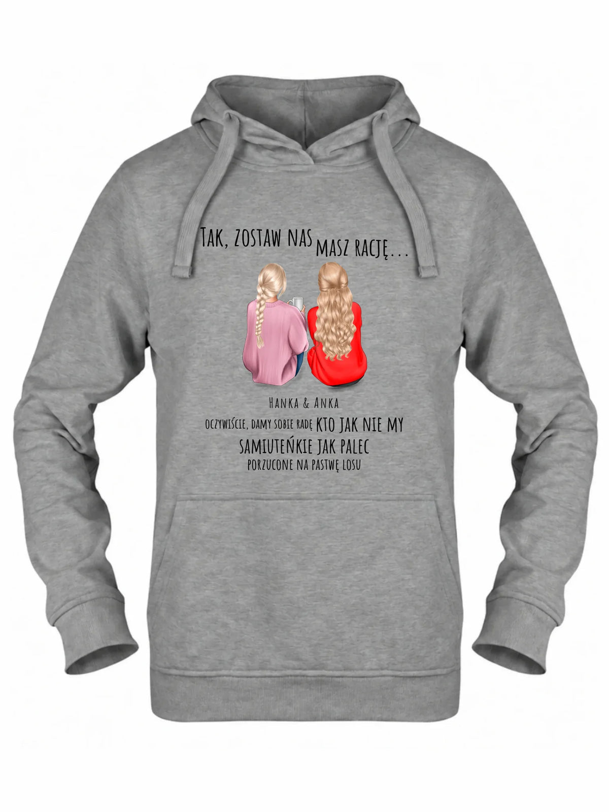 Bluza damska z kapturem na odejście z pracy - prezent od koleżanek - 2-5 osób personalizowana OP16