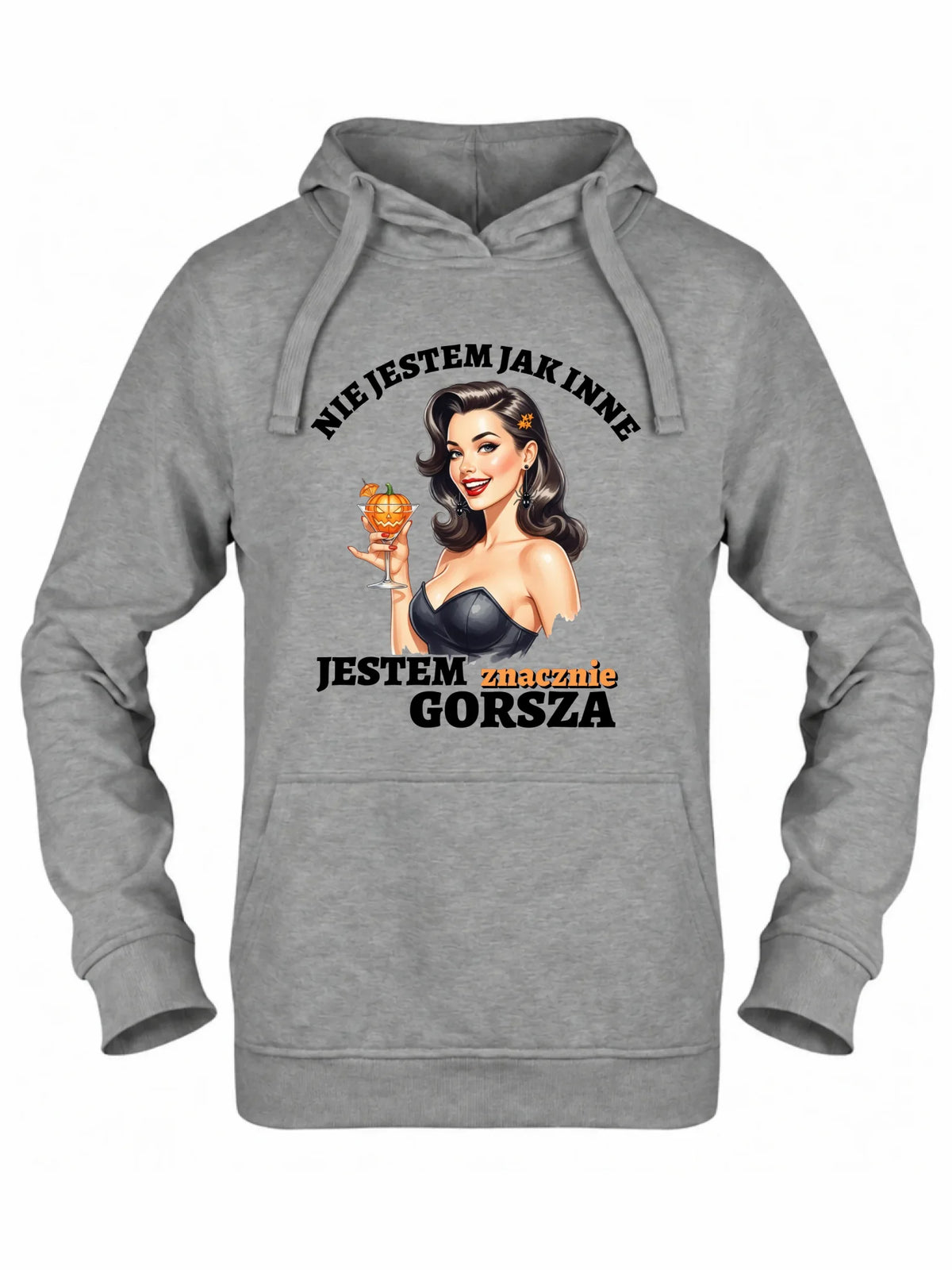 Bluza damska z kapturem halloweenowa - Nie jestem jak inne HL24