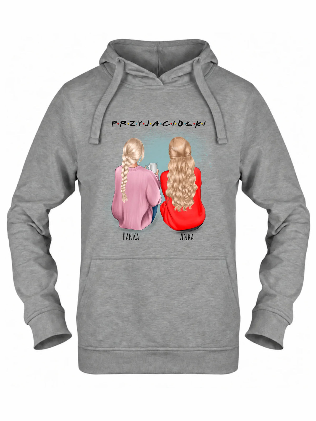 Bluza damska z kapturem - prezent dla przyjaciółki - personalizowane postacie 2-4 osoby PR02