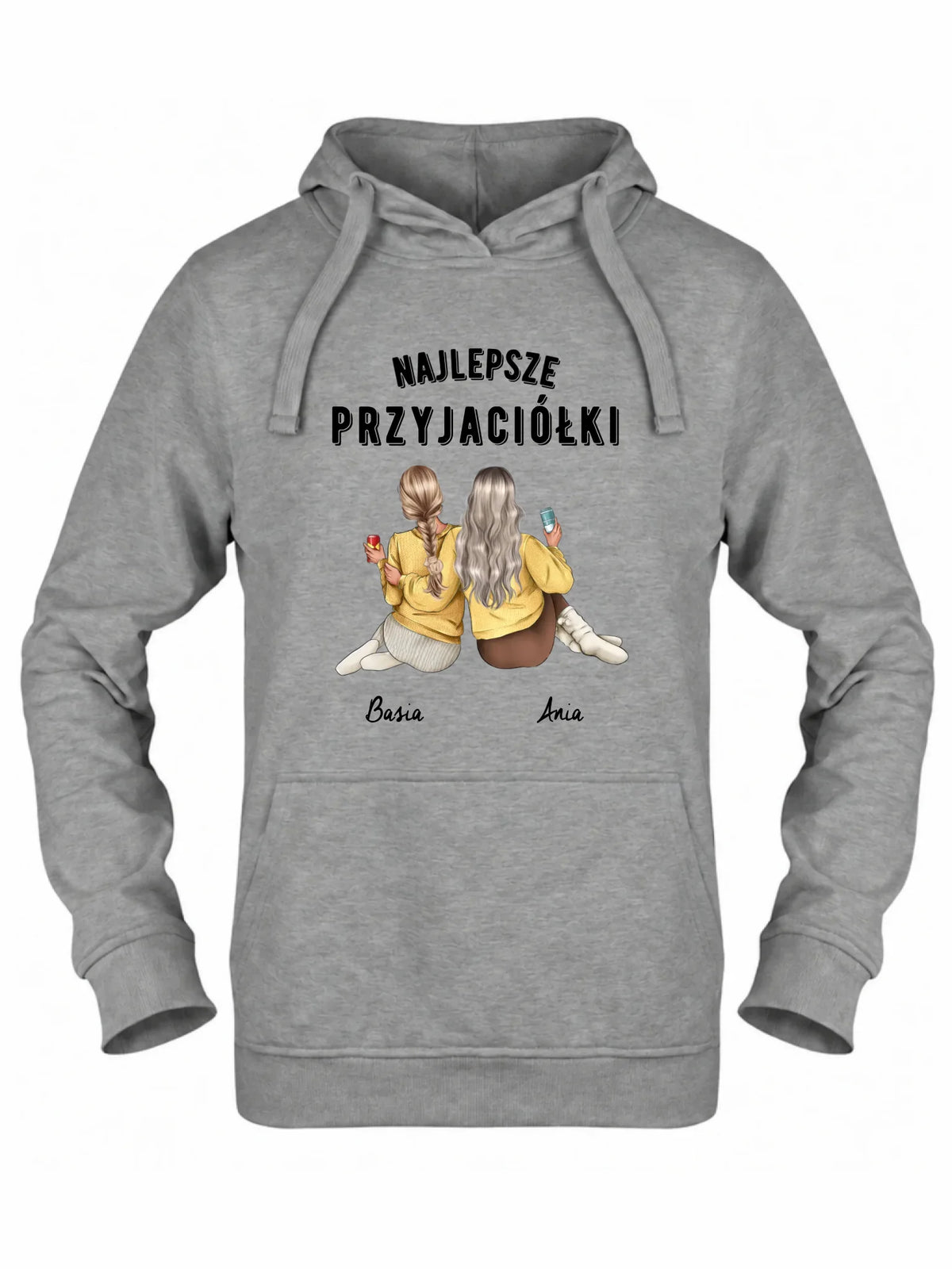 Bluza damska z kapturem - prezent dla przyjaciółek - Najlepsze przyjaciółki 2-4 osób - personalizowana PR01
