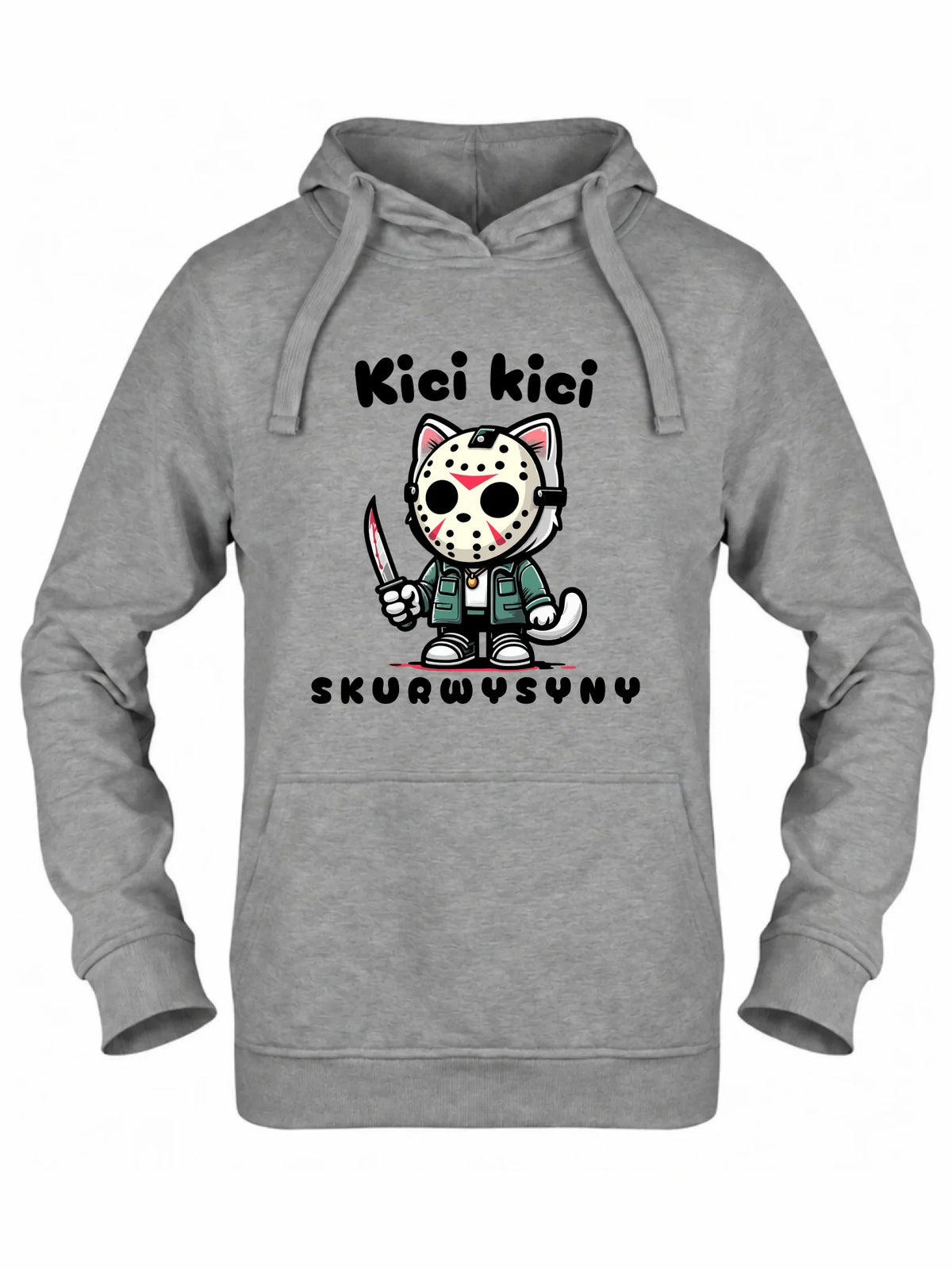 Bluza damska z kapturem na Halloween - Kici kici sk*rwysyny - bez cenzury HL28