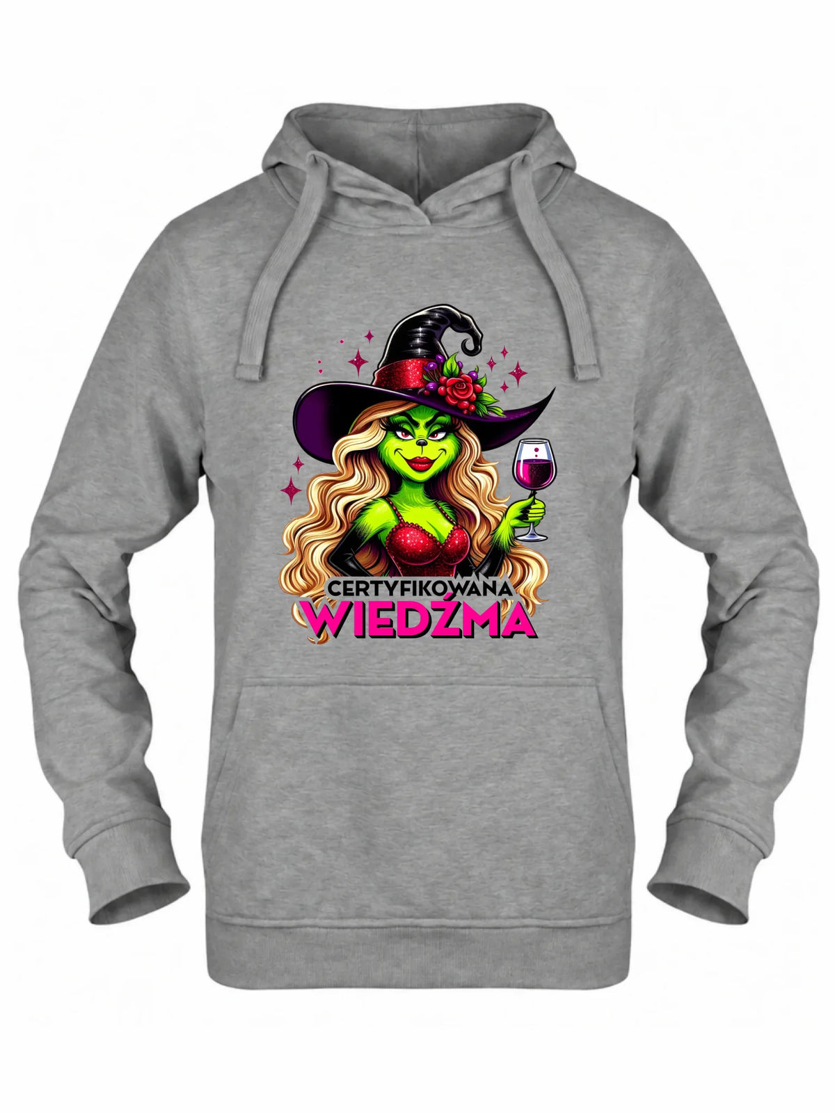 Bluza damska z kapturem - Certyfikowana wiedźma - śmieszna HL13