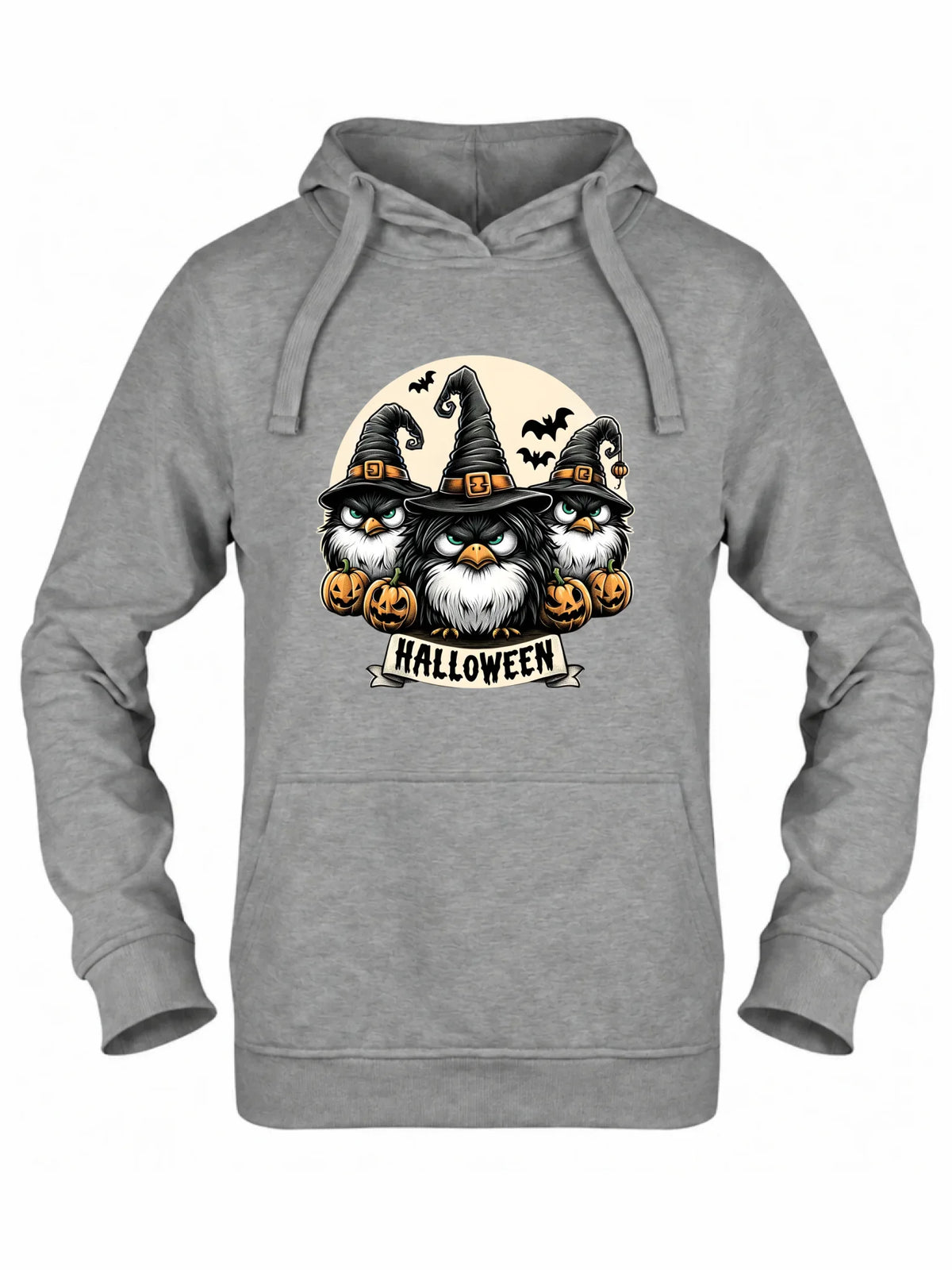 Bluza damska z kapturem na Halloween - Upiorne sowy wiedźmy HL15