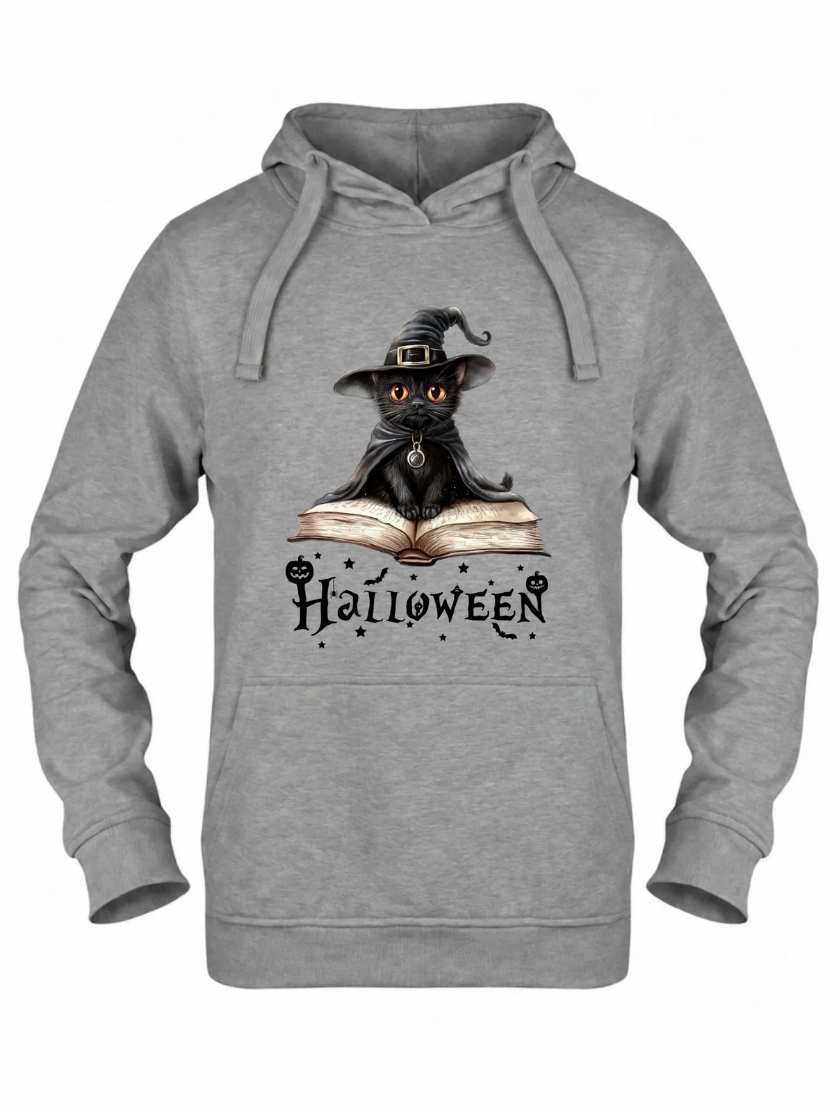 Bluza damska z kapturem na Halloween - Kot Czarodziej HL06