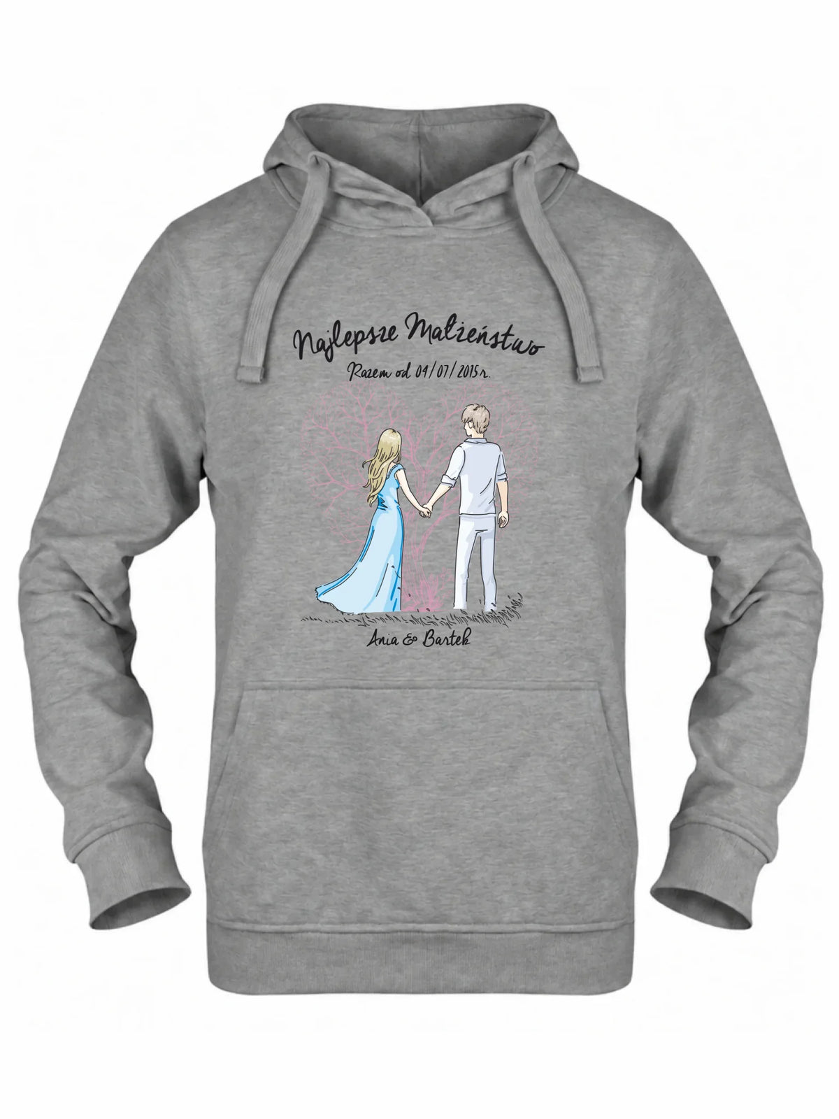 Bluza damska z kapturem dla żony - Najlepsze małżeństwo - personalizowana W03