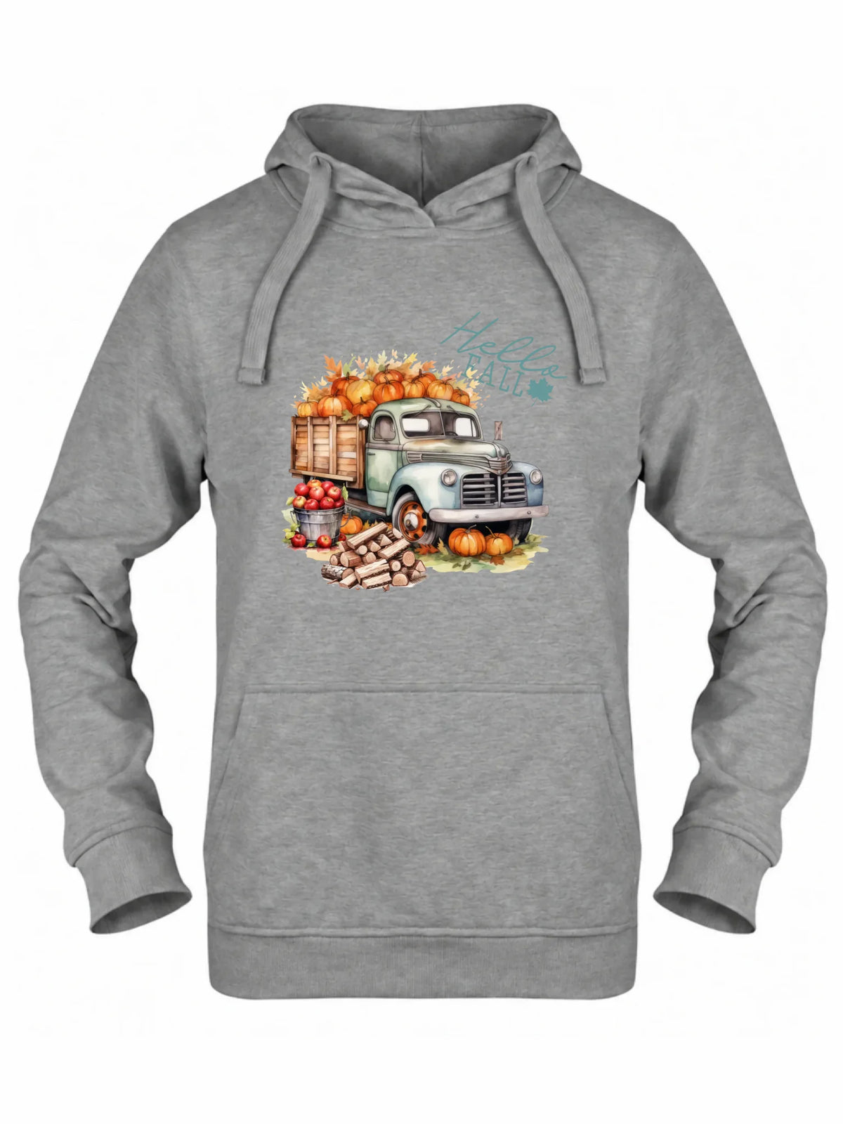 Bluza damska z kapturem – Hello Fall ciężarówka z dyniami JS08