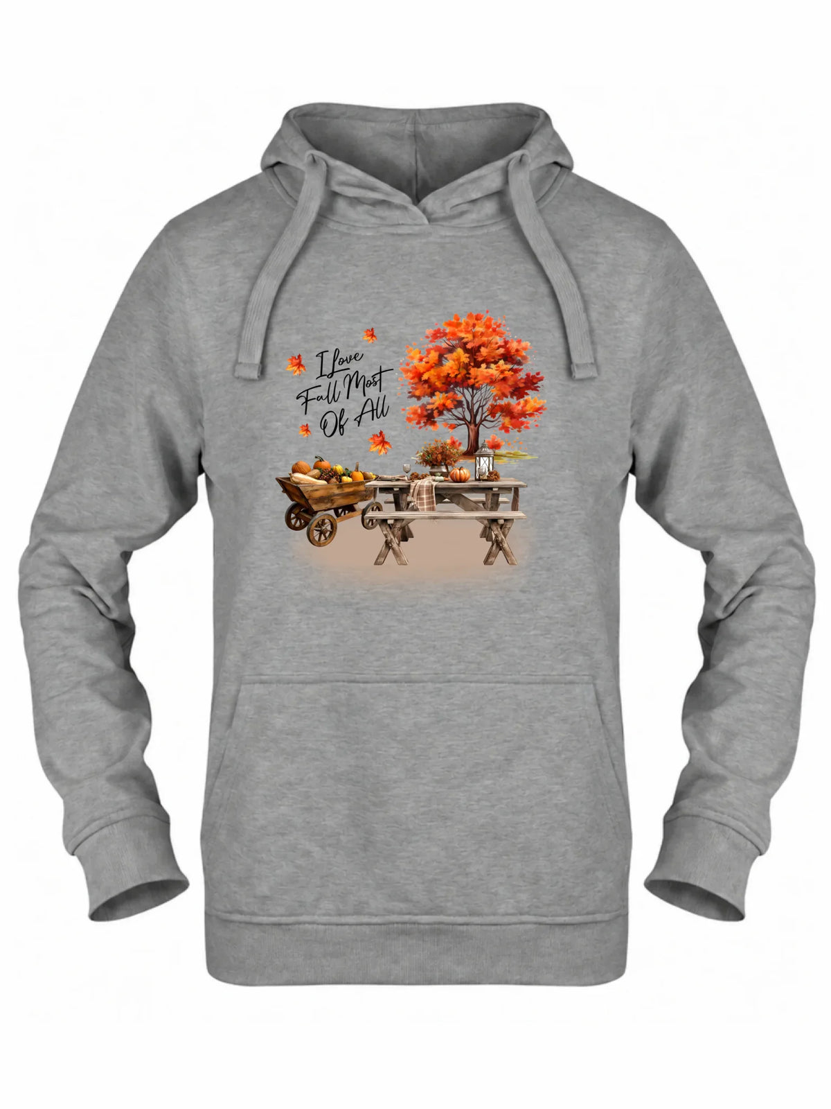 Bluza damska z kapturem jesieniara - Jesienny piknik z dyniami JS04