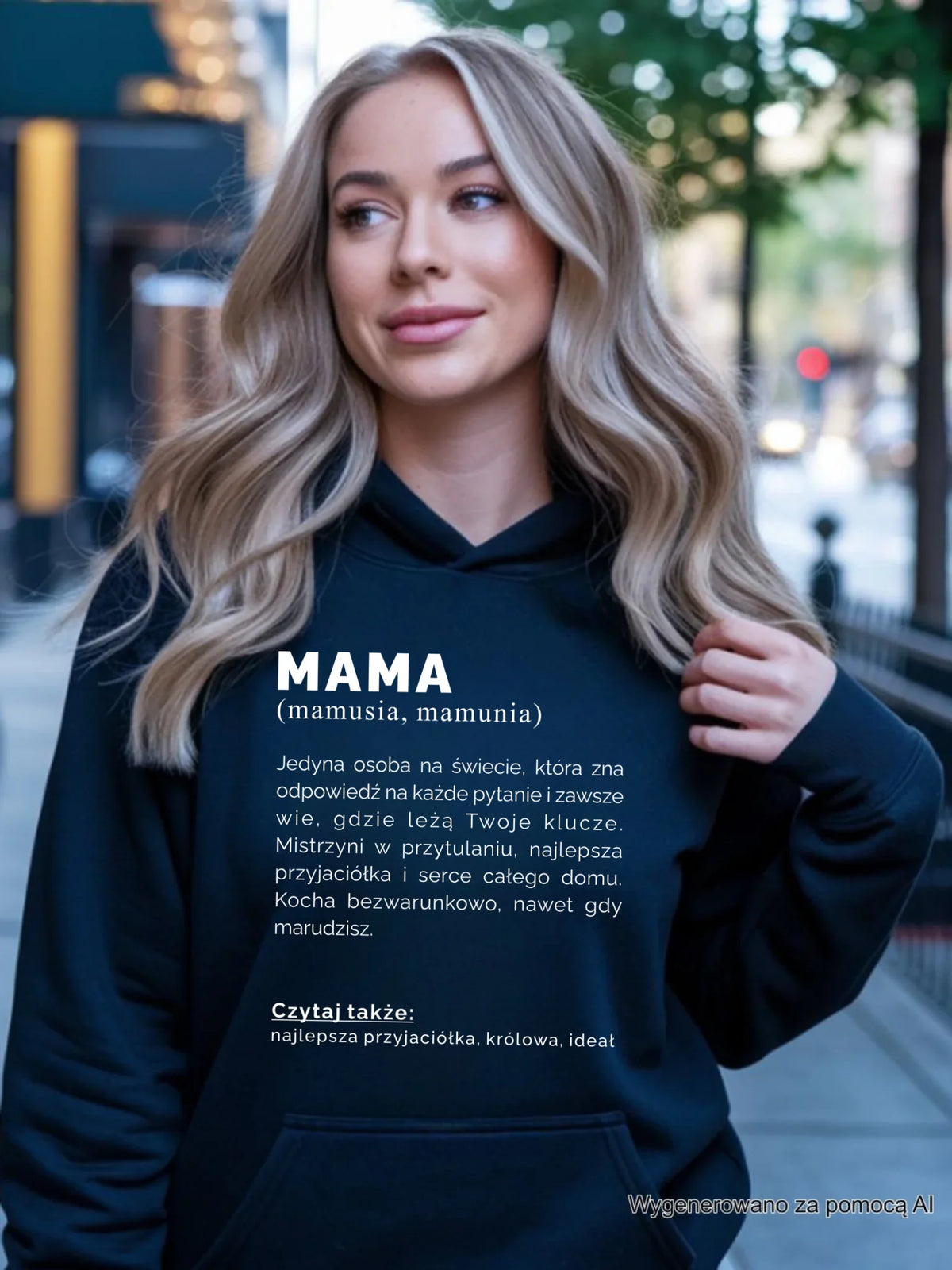 Bluza z kapturem dla mamy - Mama definicja DM40