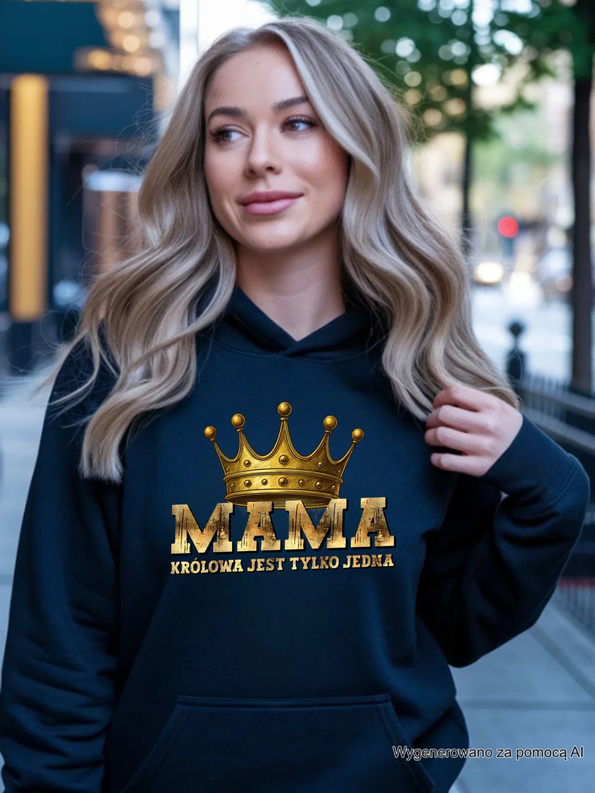 Bluza z kapturem dla mamy - Królowa jest tylko jedna DM33