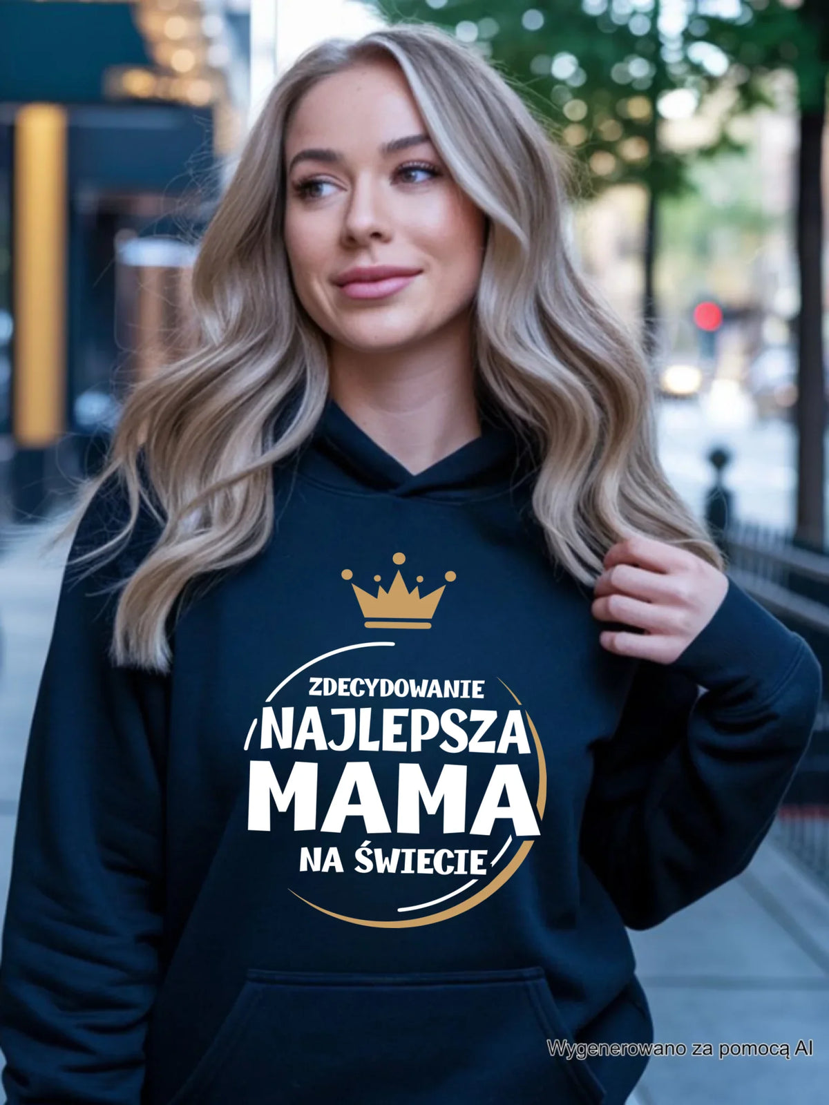 Bluza z kapturem dla mamy - Zdecydowanie najlepsza mama na świecie DM25