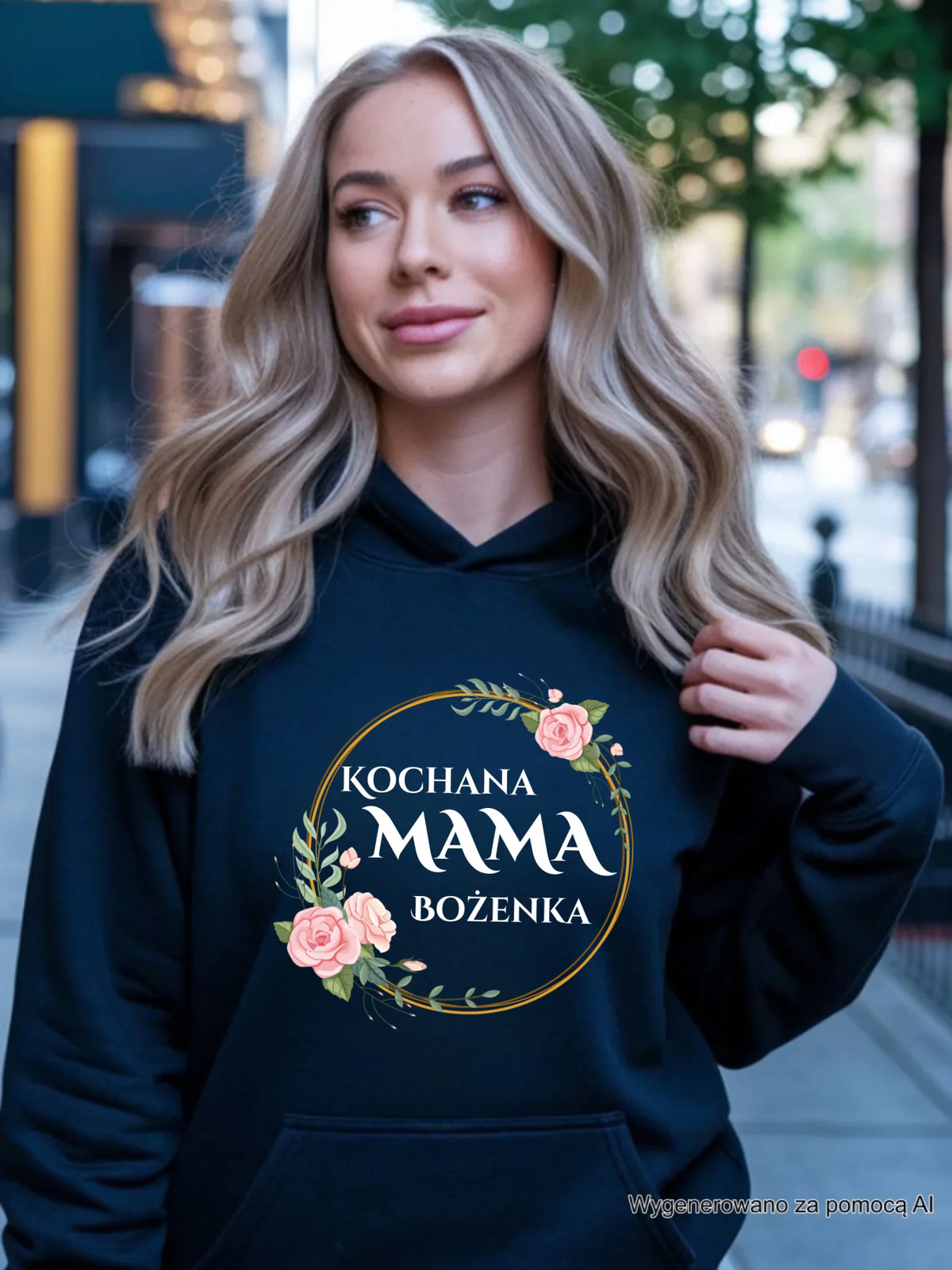 Bluza z kapturem dla mamy - Kochana Mama - personalizowana DM20