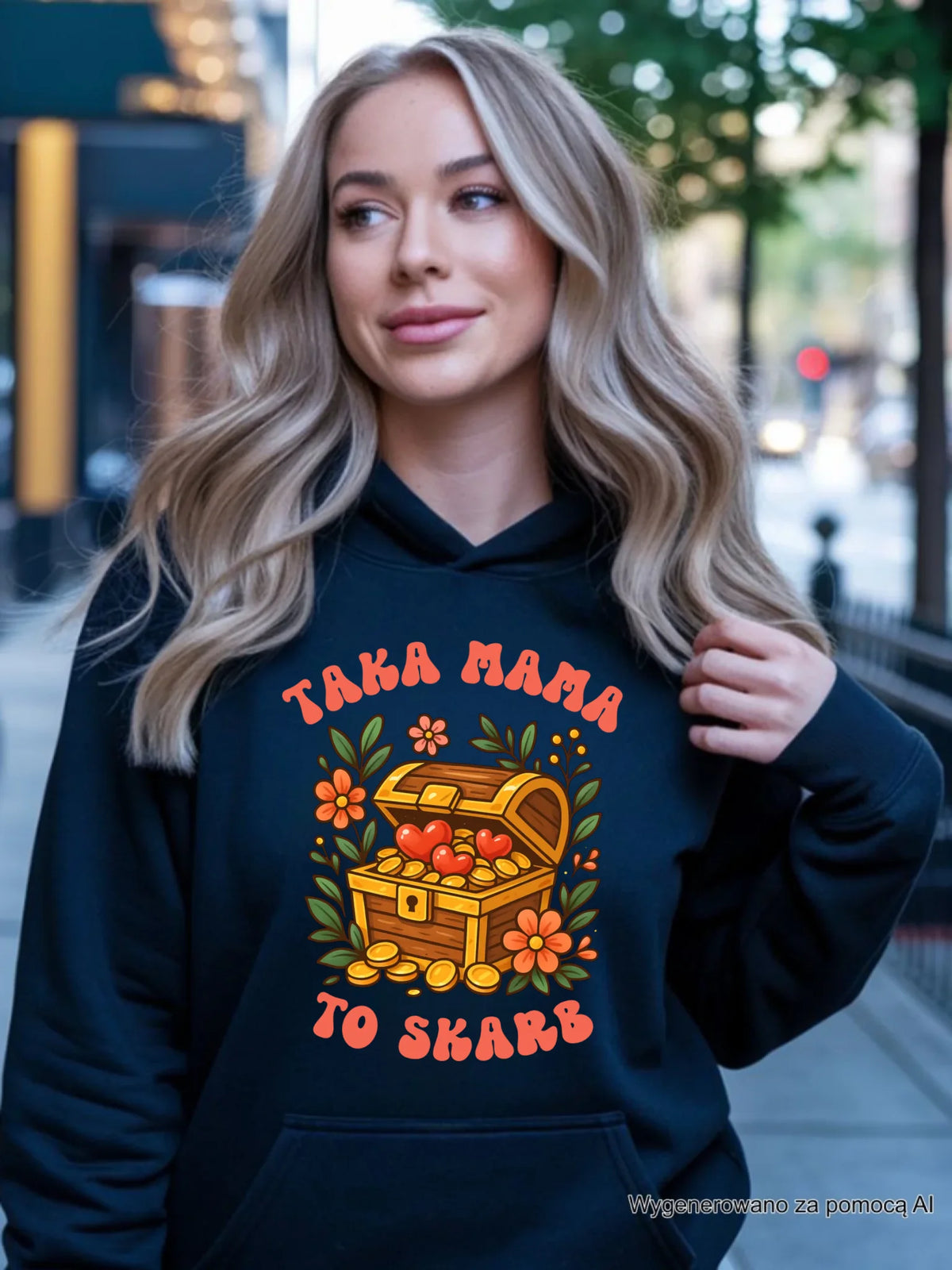 Bluza z kapturem dla mamy - Taka mama to skarb DM12