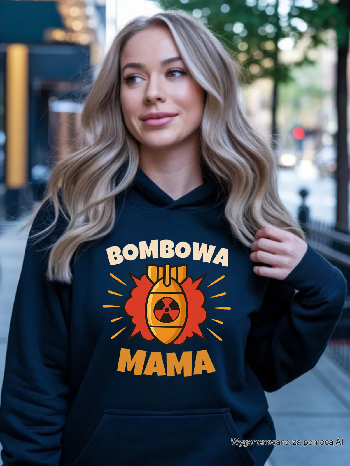 Bluza z kapturem dla mamy - Bombowa Mama DM02