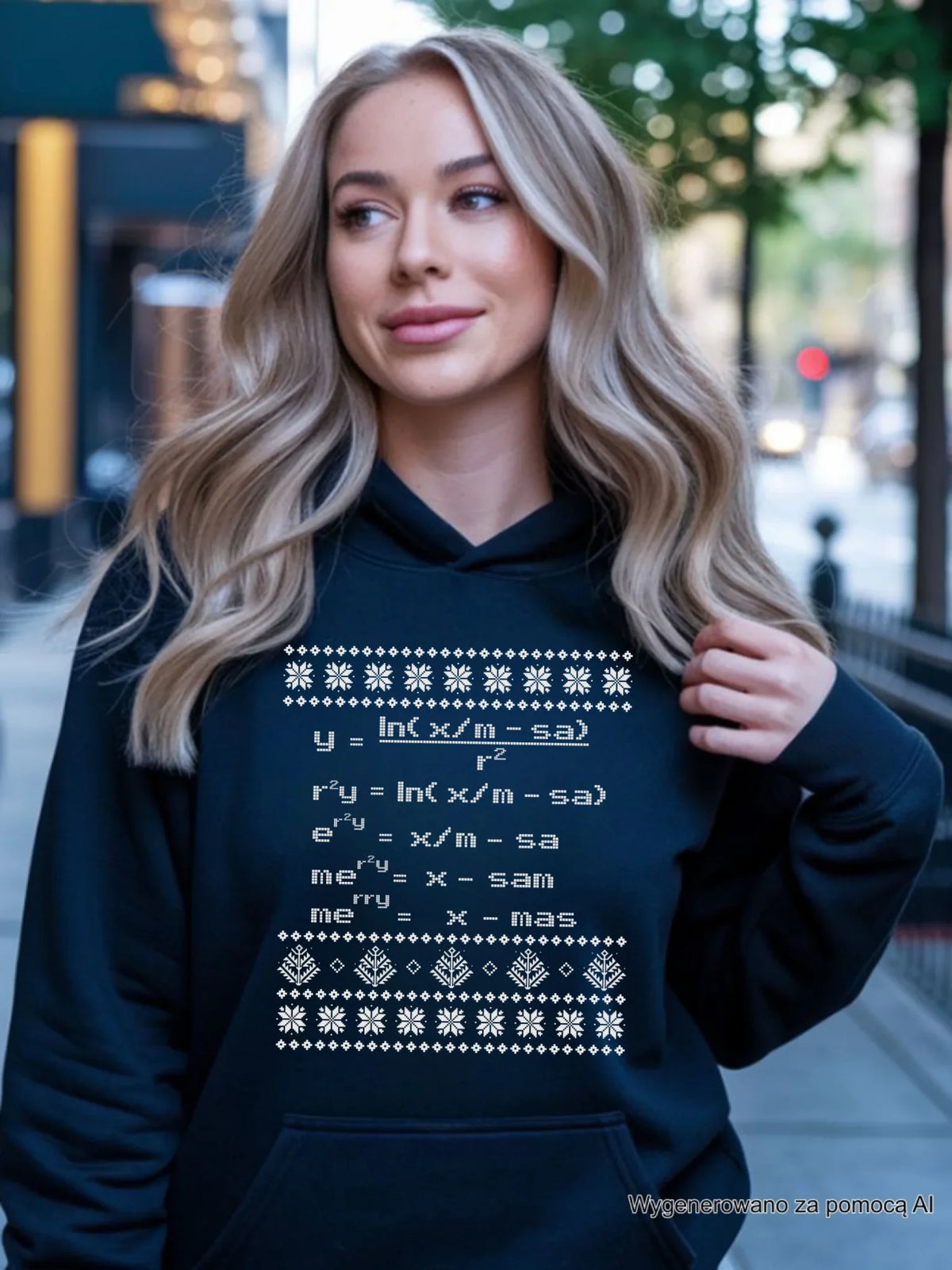 Bluza damska z kapturem świąteczna - Zadanie matematyczne BN108