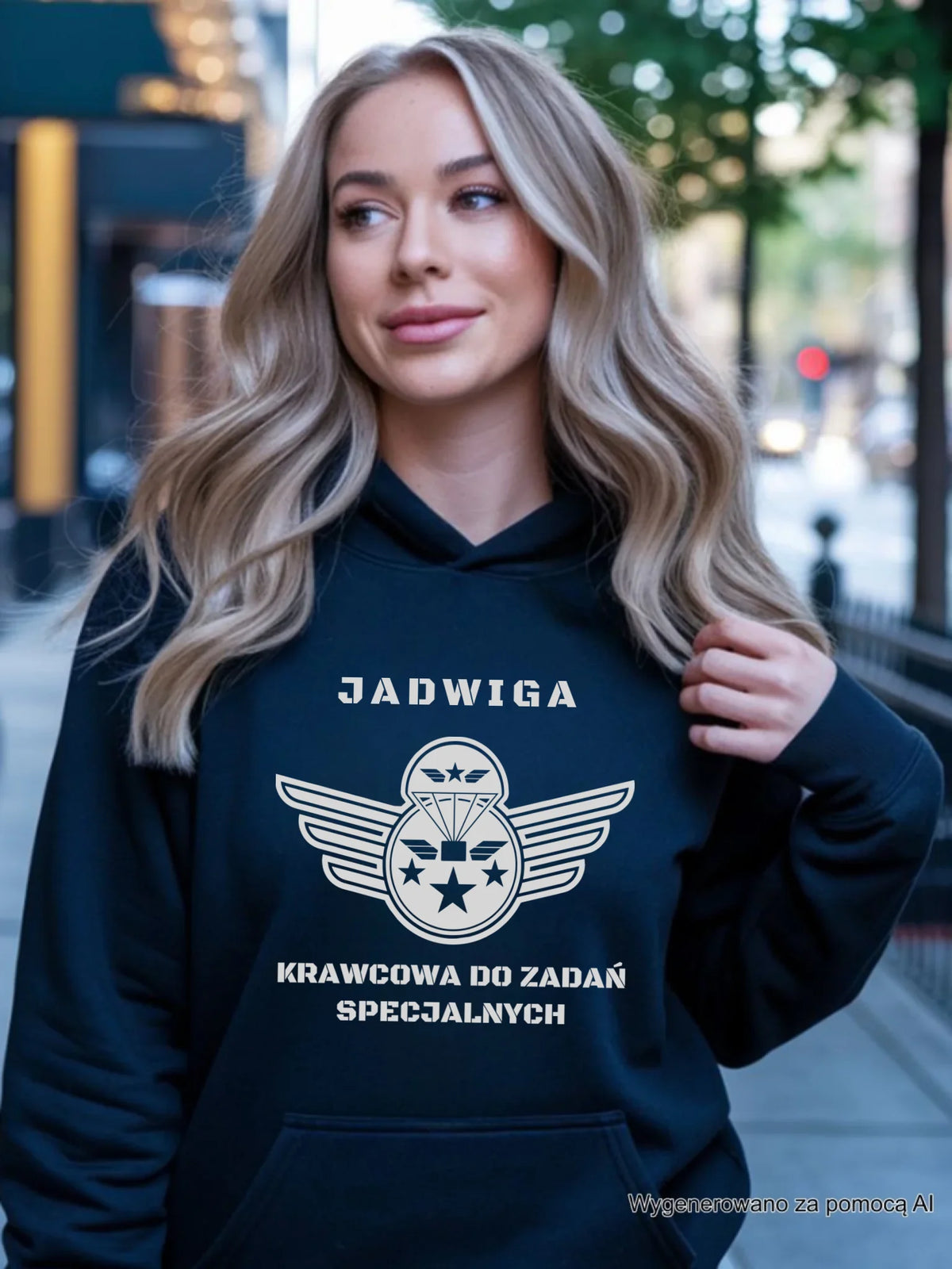 Bluza damska z kapturem szyciowa dla krawcowej - Krawcowa do zadań specjalnych HS38
