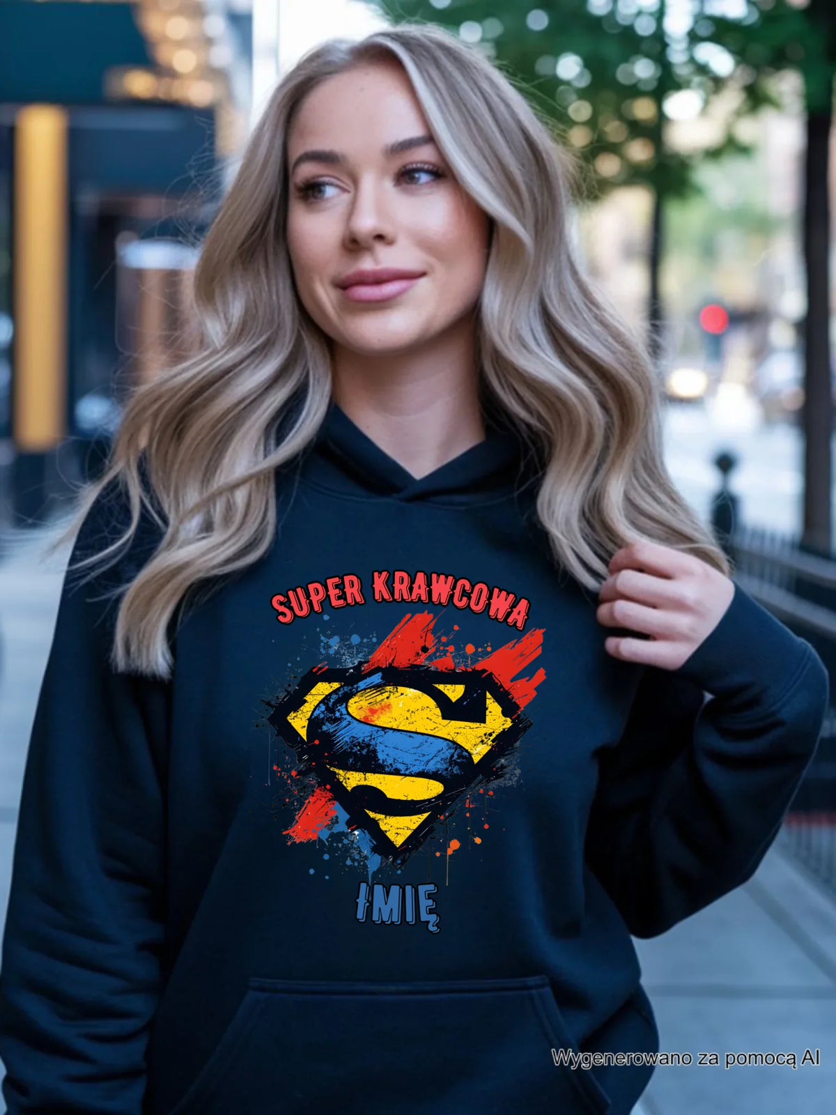 Bluza damska z kapturem szyciowa dla krawcowej - Super Krawcowa HS36