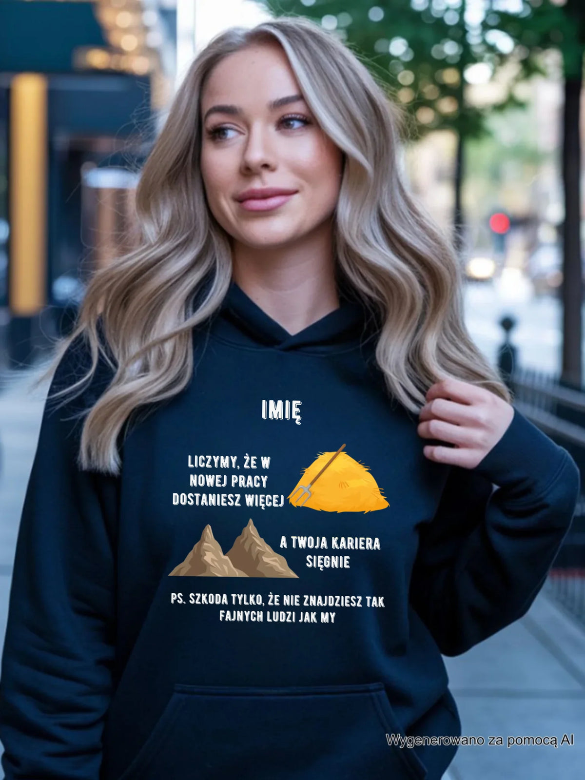 Bluza damska z kapturem na odejście z pracy - Nie znajdziesz tak fajnych ludzi jak my - personalizowana OP04