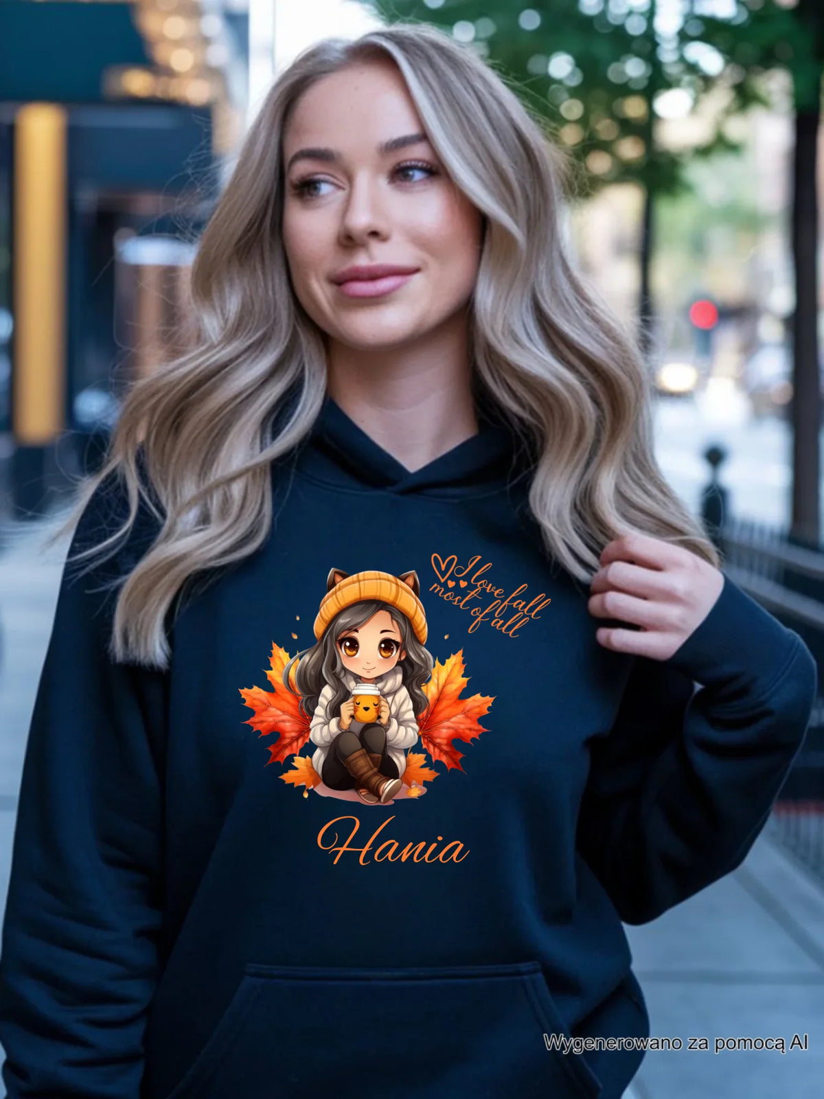 Bluza damska z kapturem jesieniara - Anime - personalizowana JS06