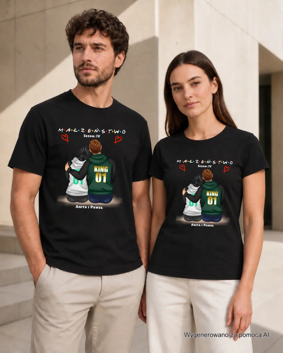 Zestaw koszulek dla par - Małżeństwo Sezon - personalizowany W05