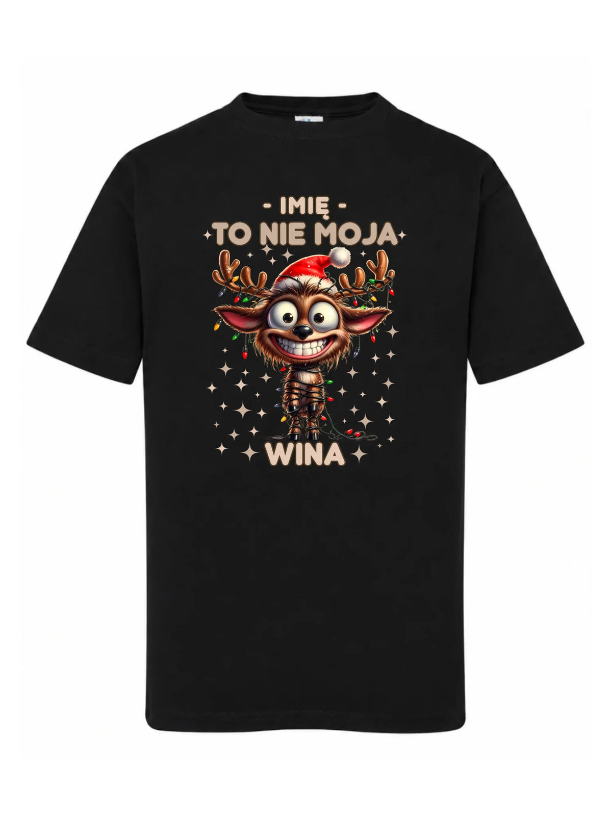 Koszulka dziecięca świąteczna - Renifer To nie moja wina - personalizowana BN93