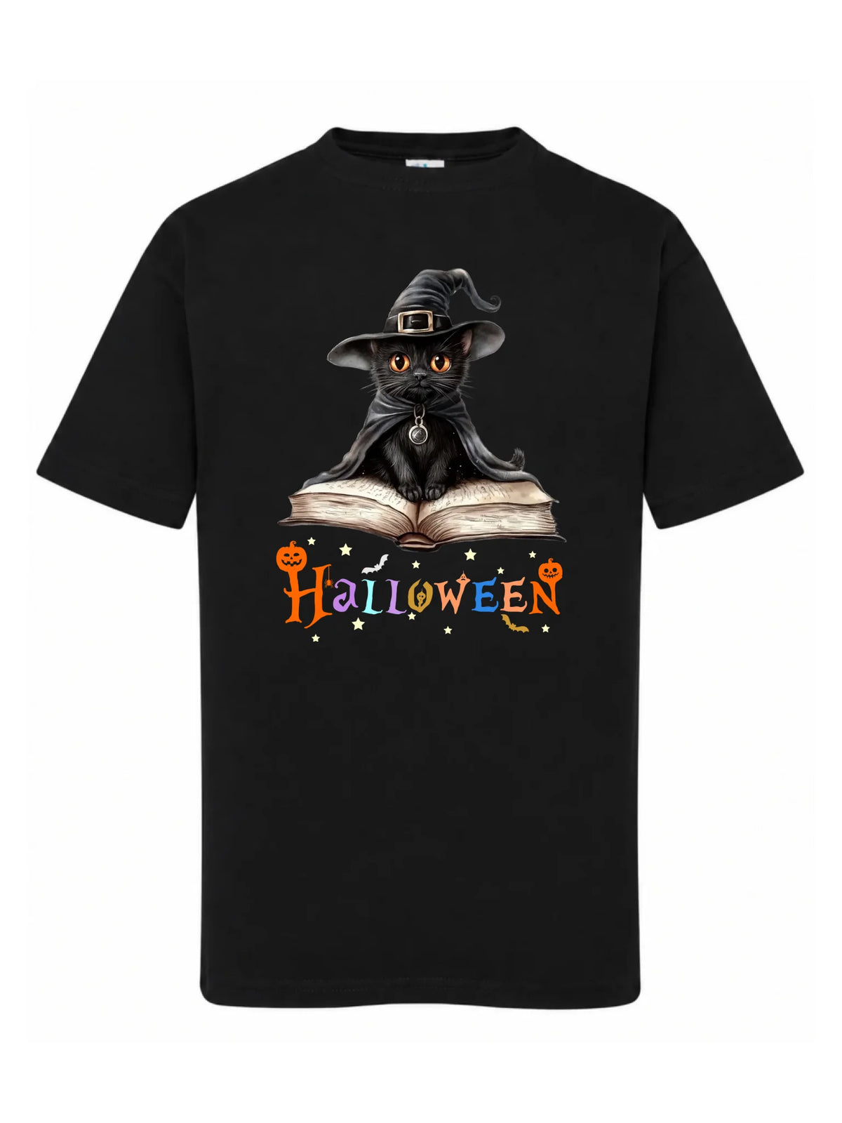 Koszulka dziecięca na Halloween - Kot Czarodziej HL06