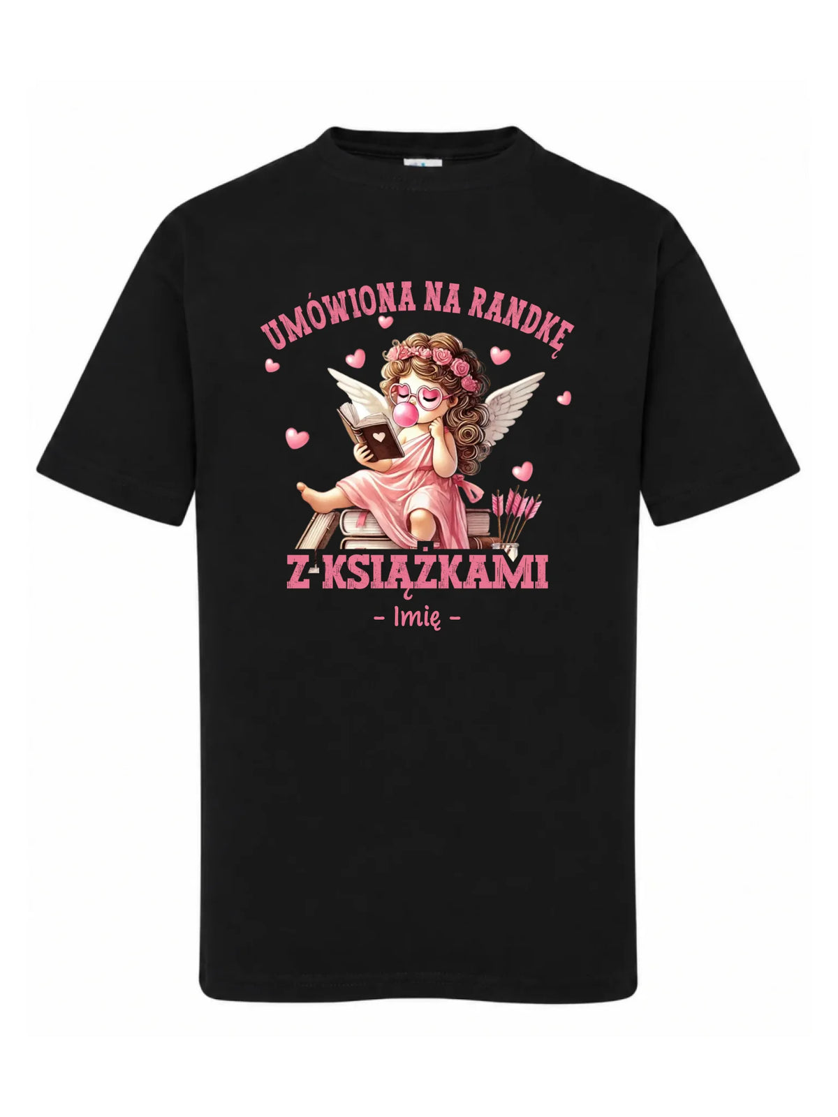 Koszulka dziecięca dla czytelniczki – Umówiona na randkę z książkami - personalizowana W19