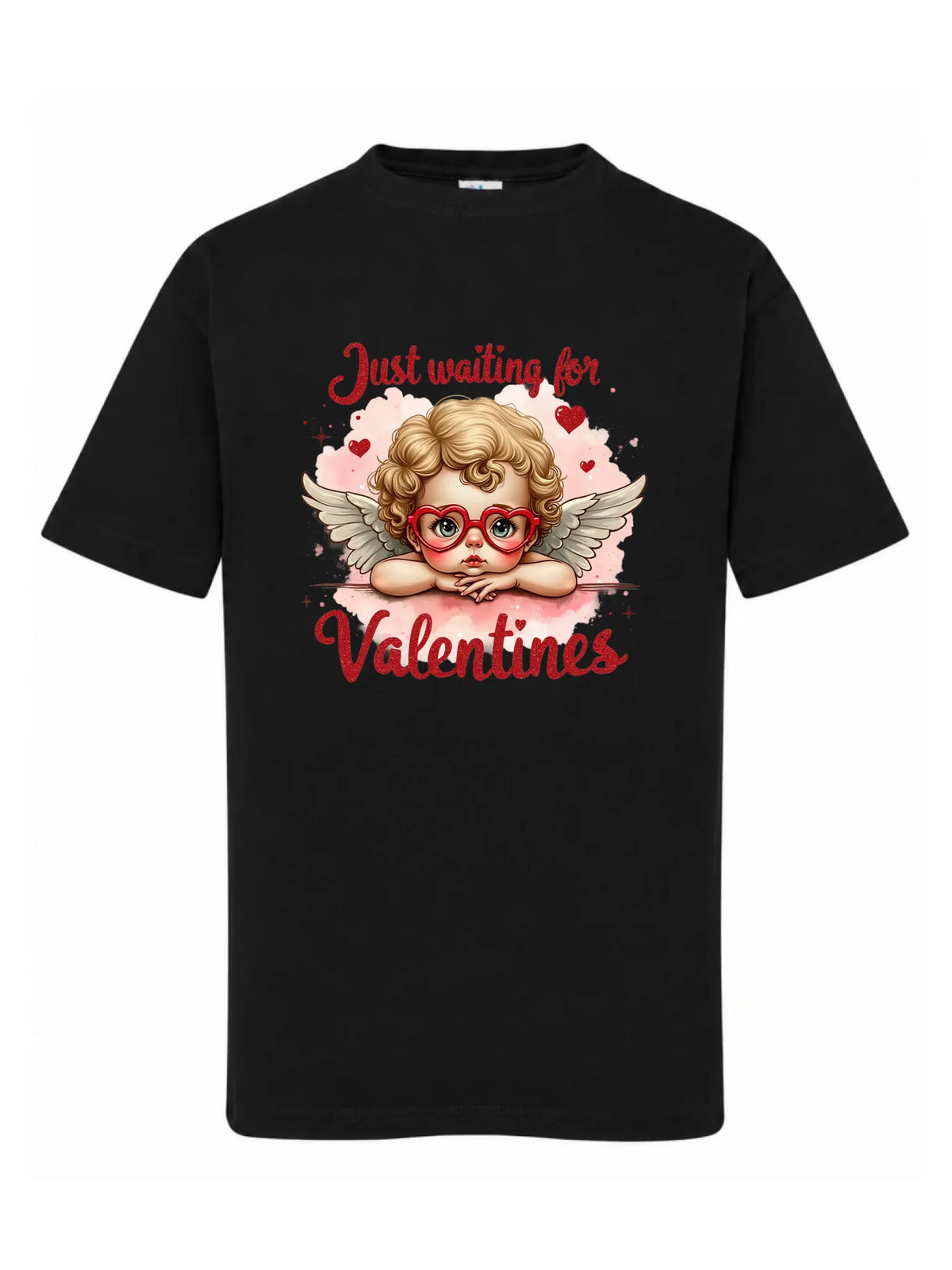 Koszulka dziecięca na Walentynki - Just waiting for Valentines W24
