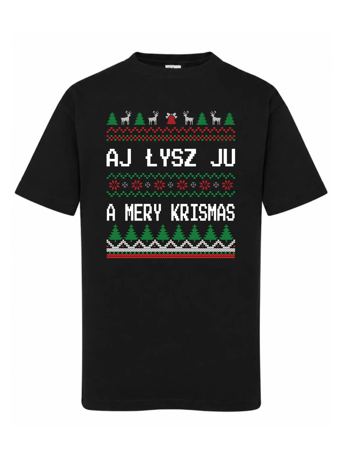 Koszulka dziecięca świąteczna - Aj łysz ju a mery krismas BN12