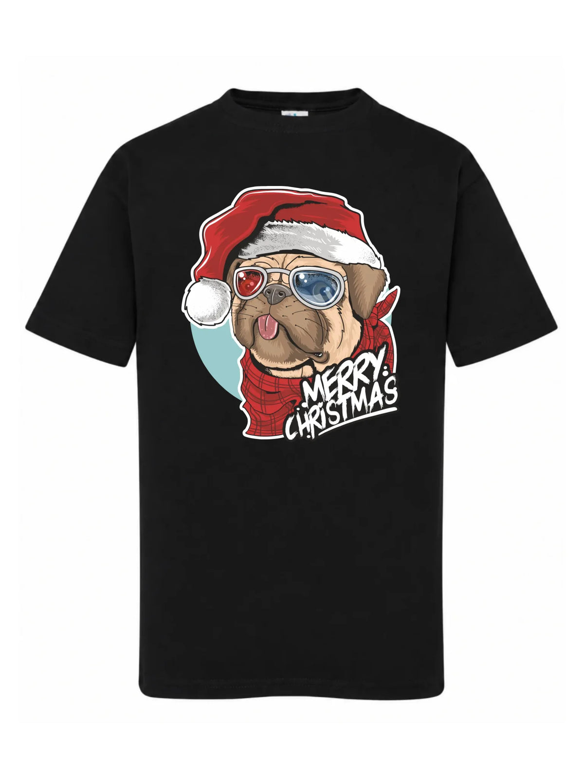 Koszulka dziecięca świąteczna - Mops Merry Christmas BN62