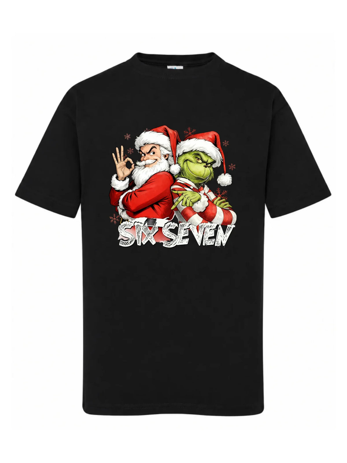 Koszulka dziecięca świąteczna - Mikołaj i Grinch six seven 67 BN148
