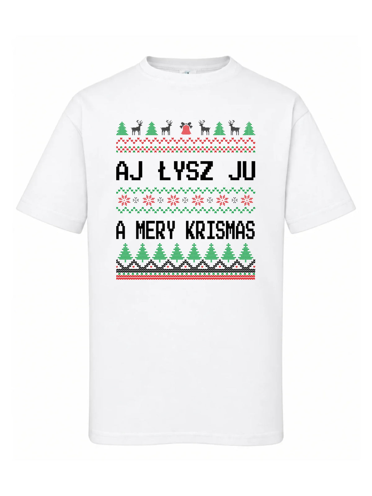Koszulka dziecięca świąteczna - Aj łysz ju a mery krismas BN12