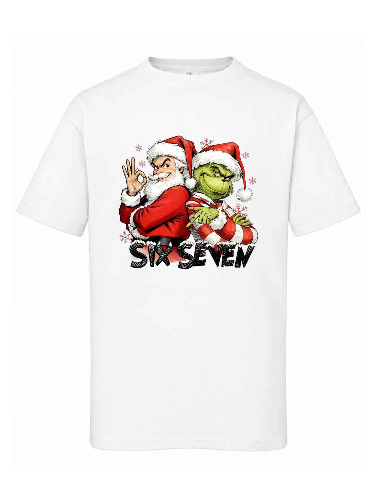 Koszulka dziecięca świąteczna - Mikołaj i Grinch six seven 67 BN148
