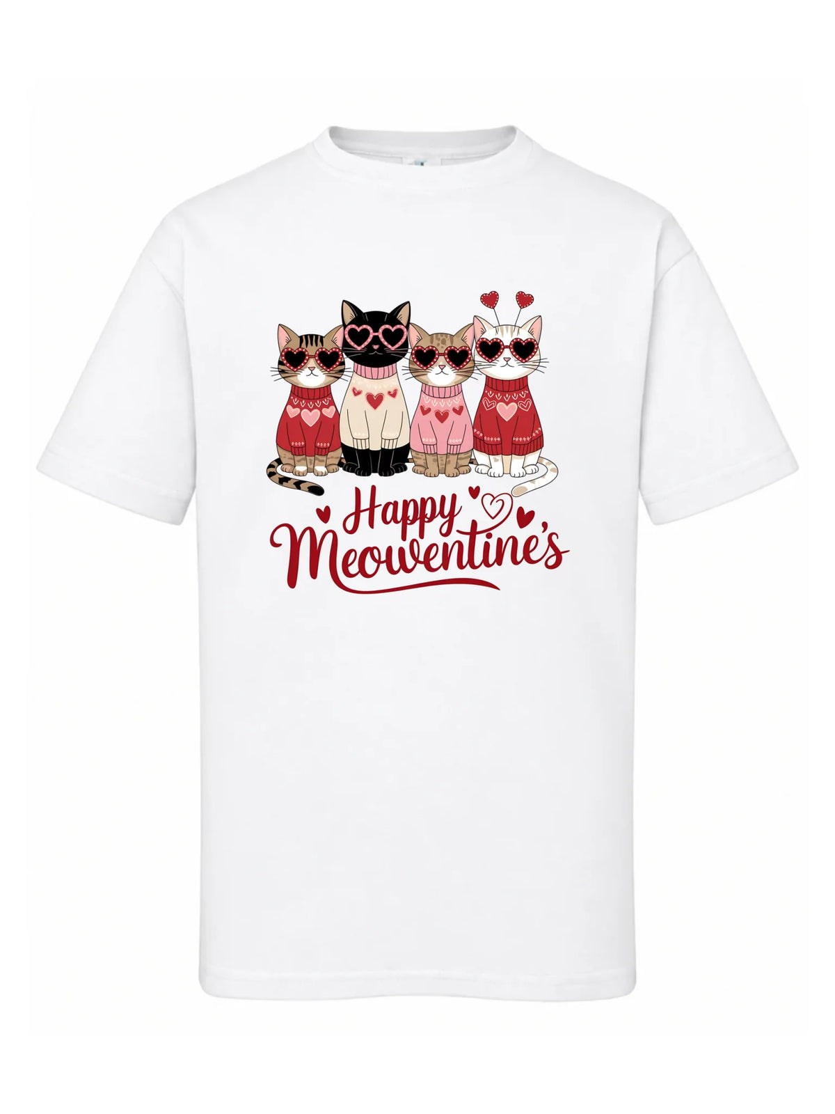 Koszulka dziecięca na Walentynki dla kociary - Happy Meowentine's W25