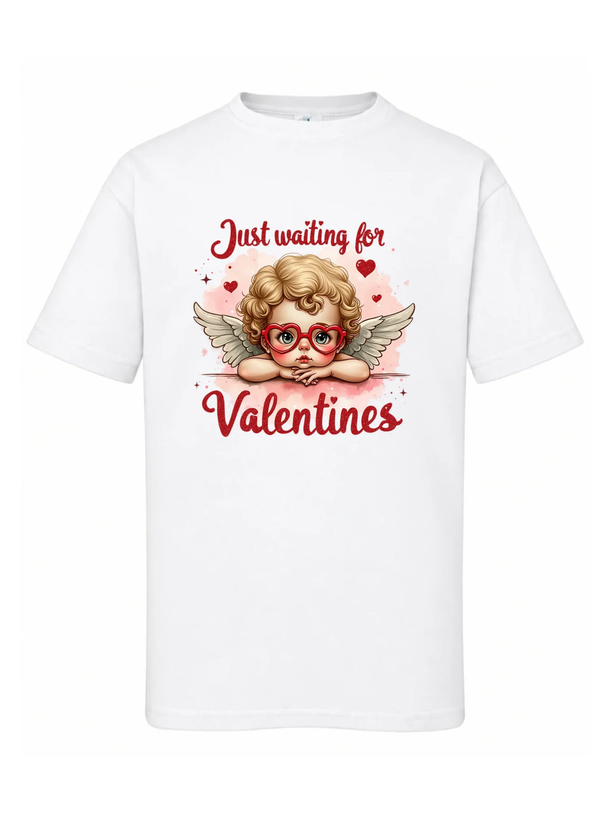Koszulka dziecięca na Walentynki - Just waiting for Valentines W24