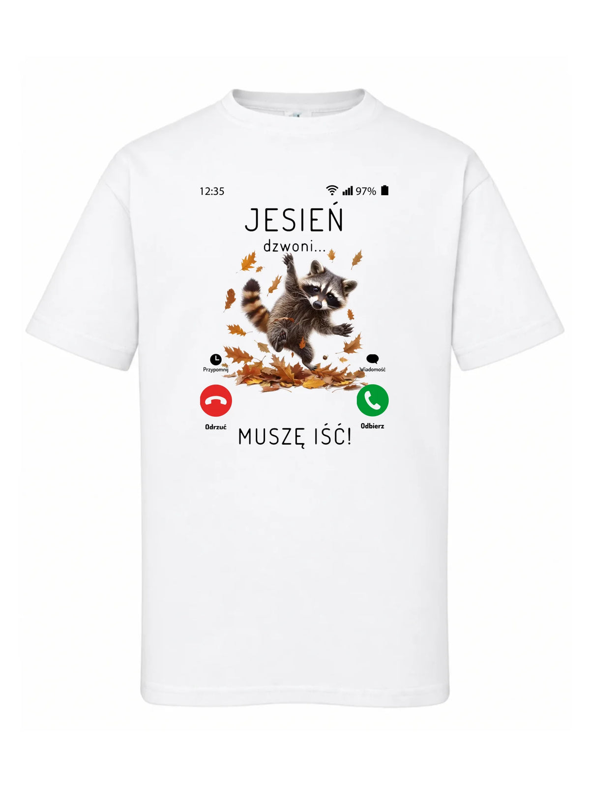 Koszulka dziecięca jesienna - Jesień dzwoni muszę iść JS18