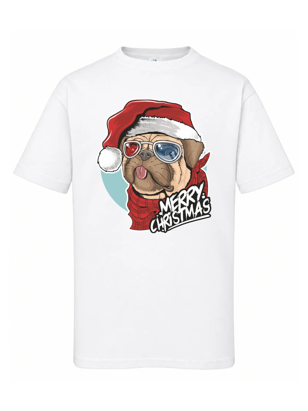 Koszulka dziecięca świąteczna - Mops Merry Christmas BN62