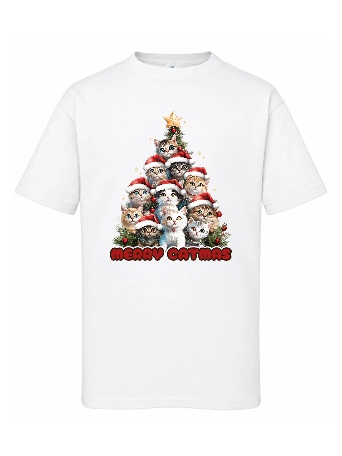 Koszulka dziecięca świąteczna - Kocia choinka Merry Catmas BN20