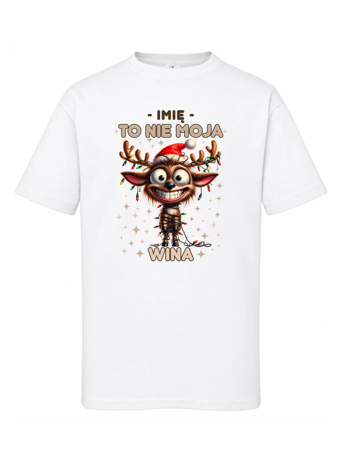 Koszulka dziecięca świąteczna - Renifer To nie moja wina - personalizowana BN93