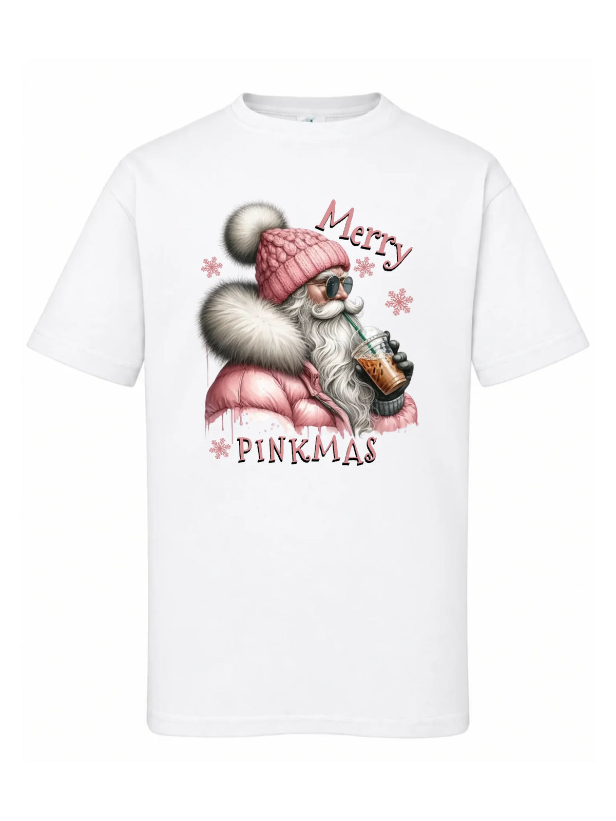 Koszulka dziecięca świąteczna dla dziewczynki - Różowe Święta - Merry Pinkmas BN117