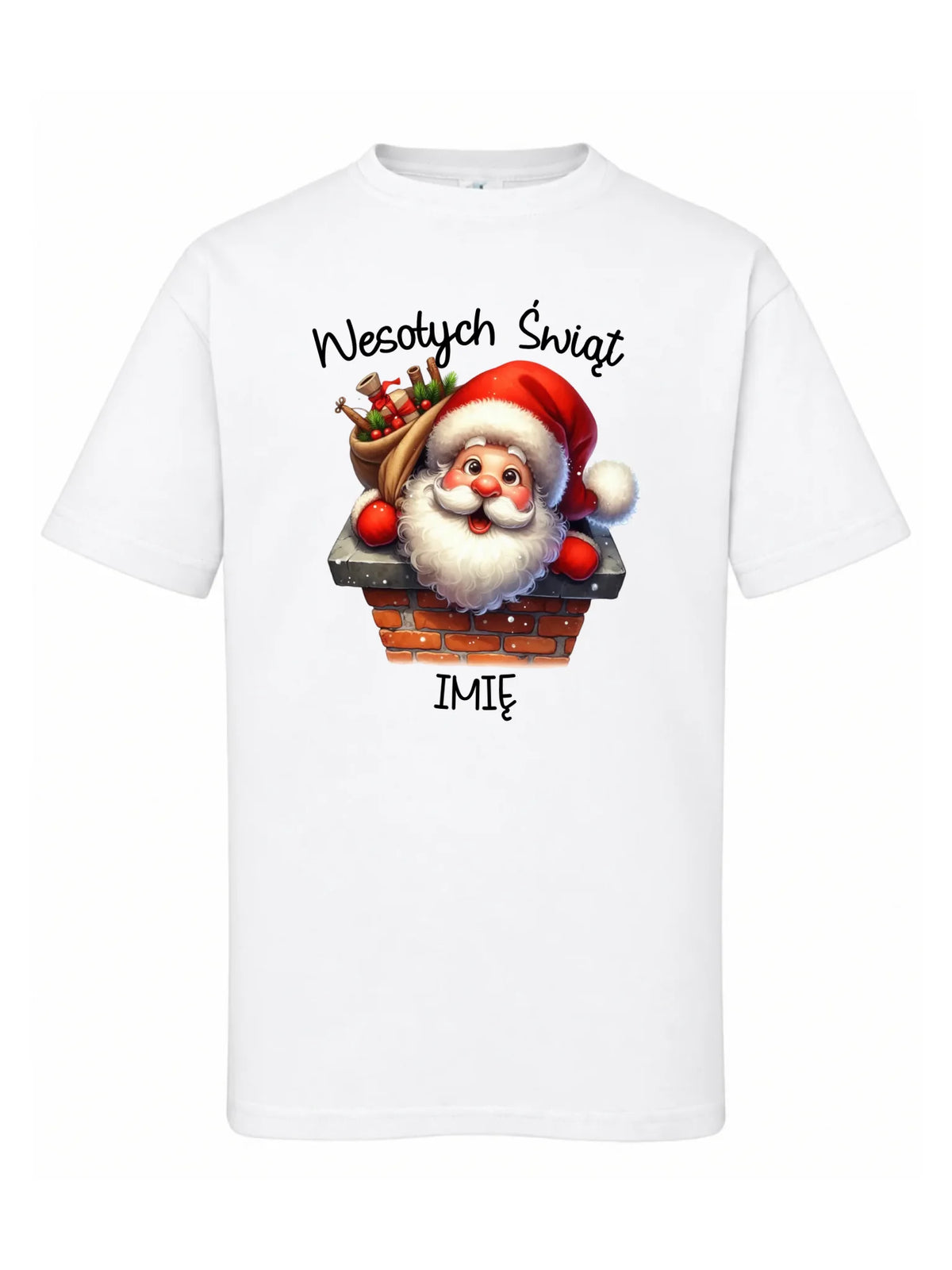 Koszulka dziecięca świąteczna - prezent na Mikołajki Mikołaj - personalizowana BN08