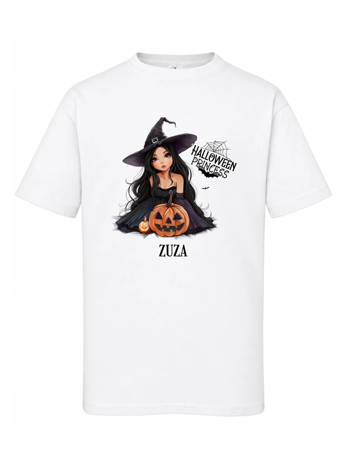 Koszulka dziecięca halloweenowa - Czarownica z dynią - personalizowana HL10