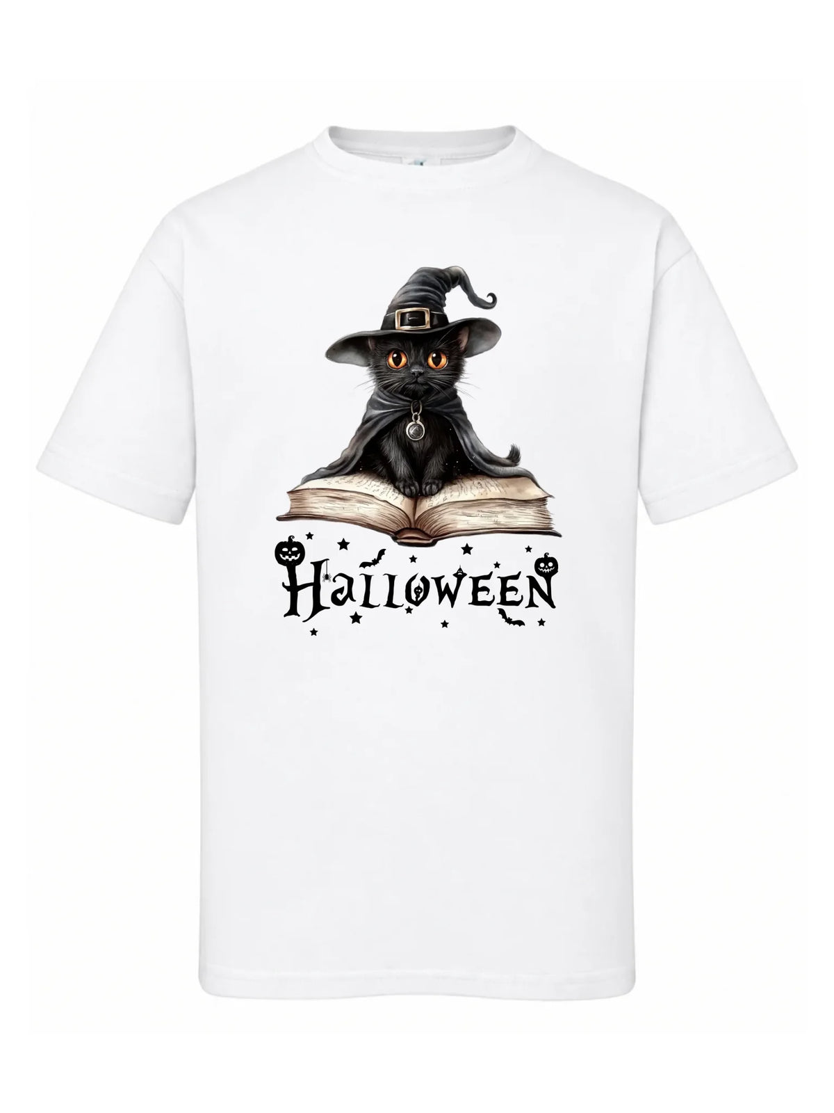 Koszulka dziecięca na Halloween - Kot Czarodziej HL06