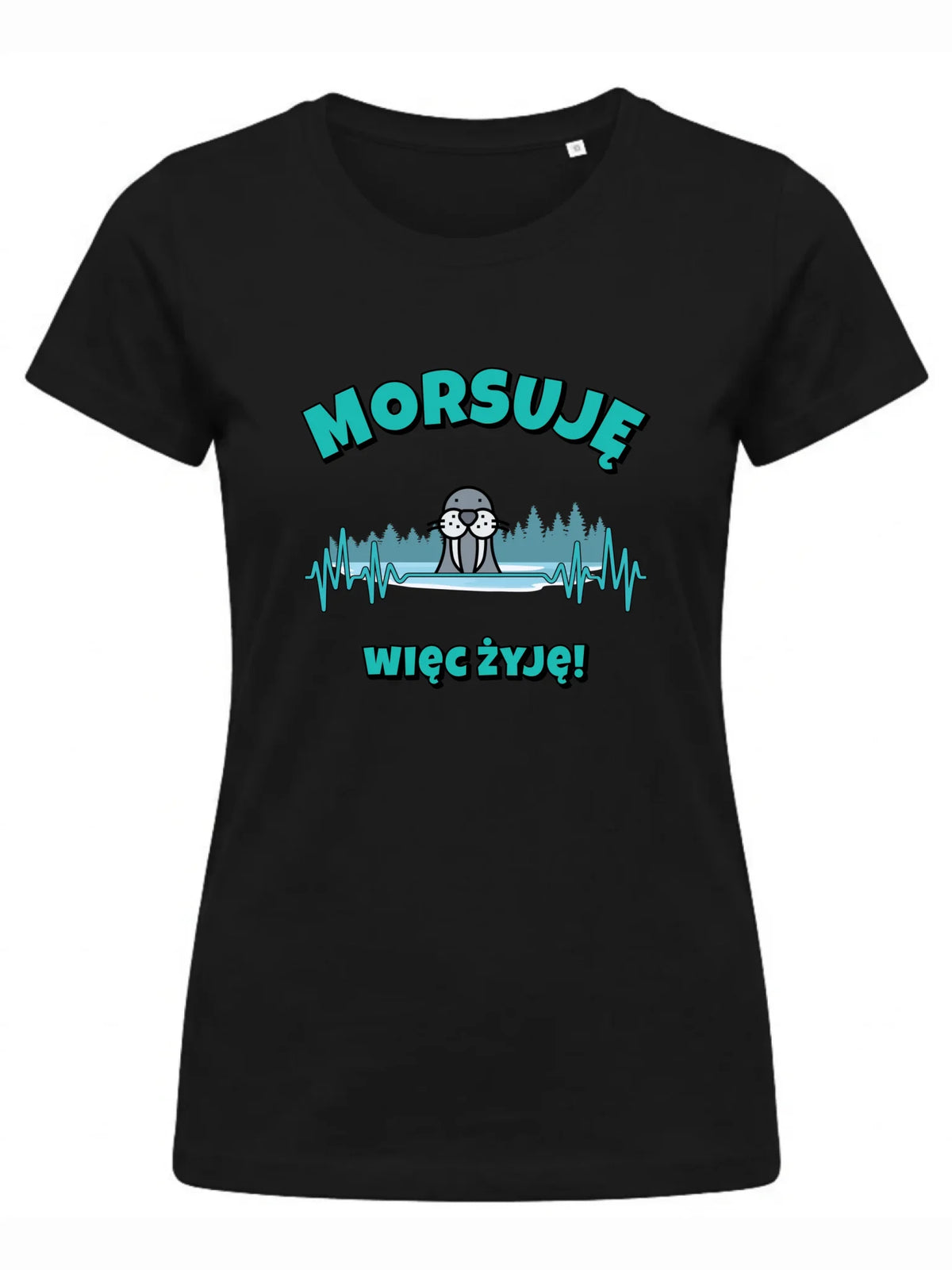 Koszulka damska - prezent dla morsa - Morsuję więc żyję - Mors HM02