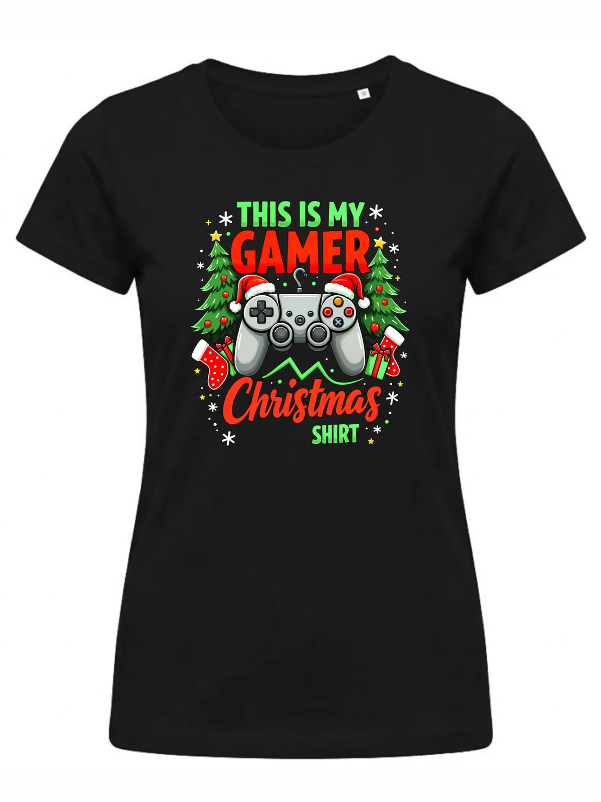 Koszulka damska świąteczna - prezent dla gracza - Gamer Christmas T-shirt BN135