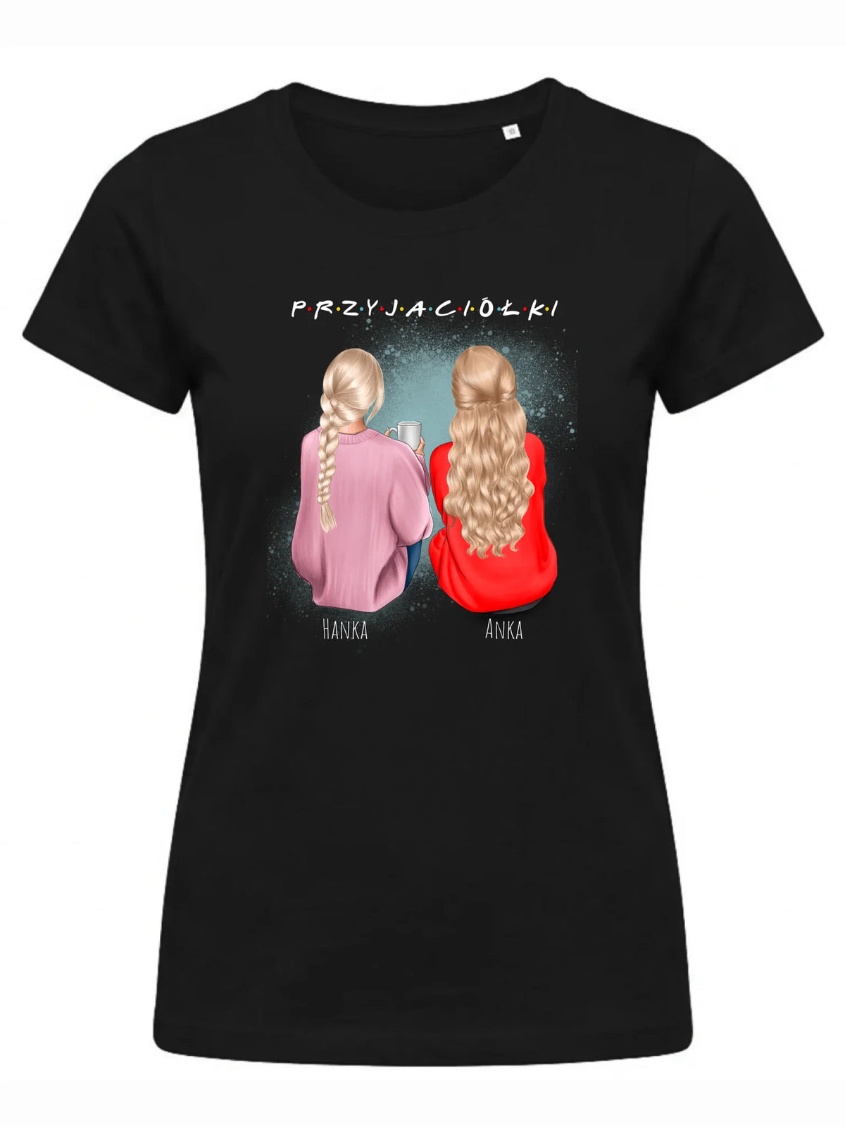 Koszulka damska - prezent dla przyjaciółki - personalizowane postacie 2-4 osoby PR02