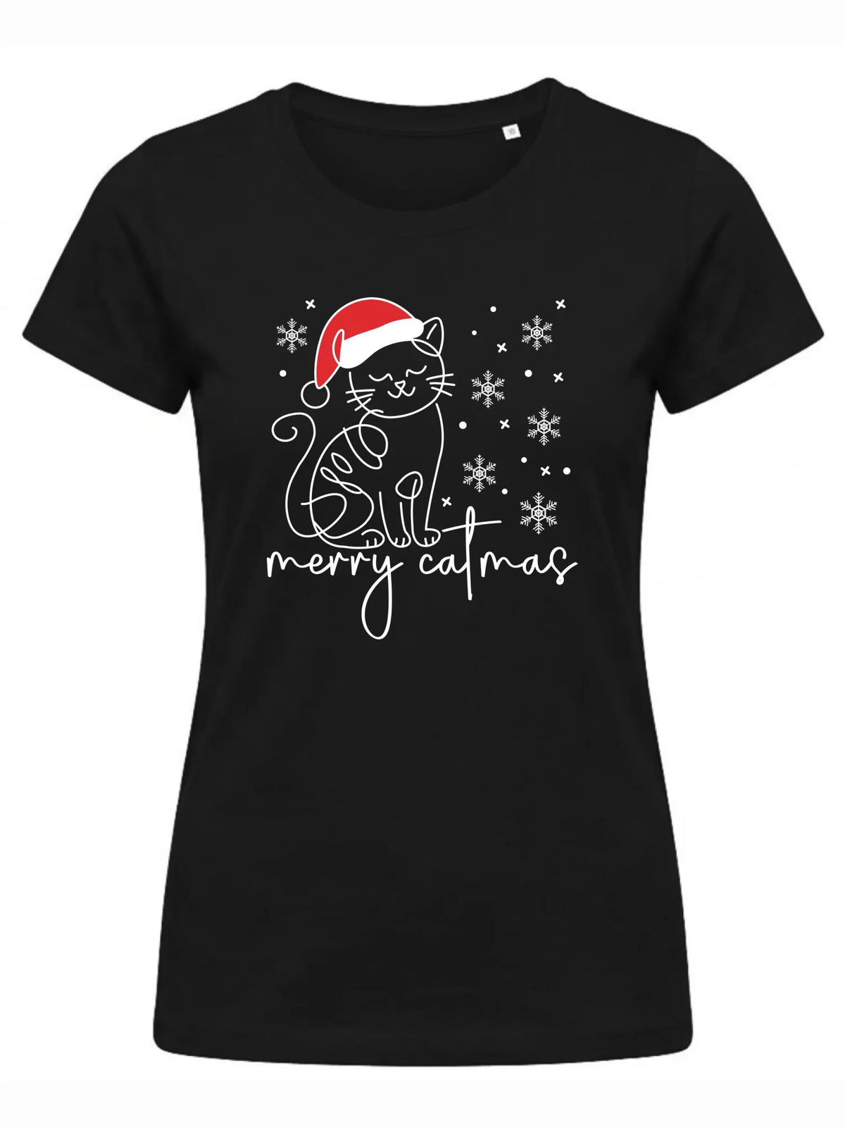 Koszulka damska świąteczna - prezent dla kociary - Merry catmas BN151