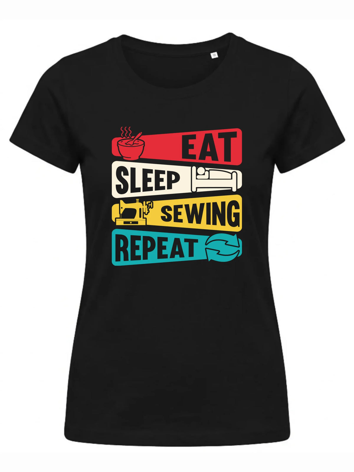 Koszulka damska szyciowa dla krawcowej - Eat sleep sewing repeat HS21
